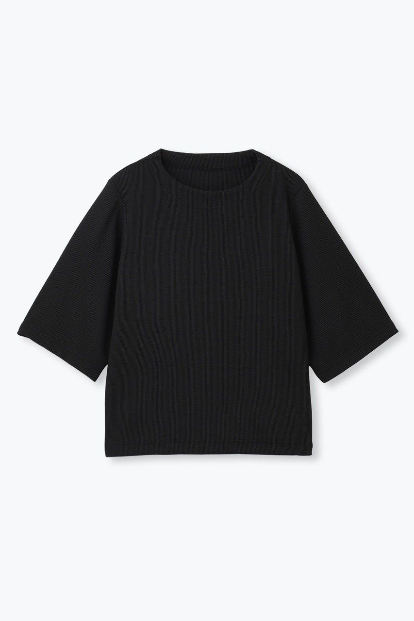 【レリル/lelill】の【日本製】ハイテクワッフルオーバーサイズT インテリア・キッズ・メンズ・レディースファッション・服の通販 founy(ファニー) 　ファッション　Fashion　レディースファッション　Fashion for Women　トップス・カットソー　Cut & Sew Tops　シャツ・ブラウス・オフィスカジュアル　Elegant Blouses & Button-Ups　ロングTシャツ・Tシャツ　Longline T-Shirts & Tees　カットソー・ベーシックTシャツ　Cut-and-Sewn Tops / Stretch Tees & Basics　ショート　Short, Short Length　スリーブ　Sleeve, Long Sleeve / Short Sleeve　ワッフル　Waffle, Waffle Knit　夏　Summer　定番　Standard, Basic Item　日本製　Made In Japan　ブラック|ID: prp329100004929129 ipo3291000000036991222