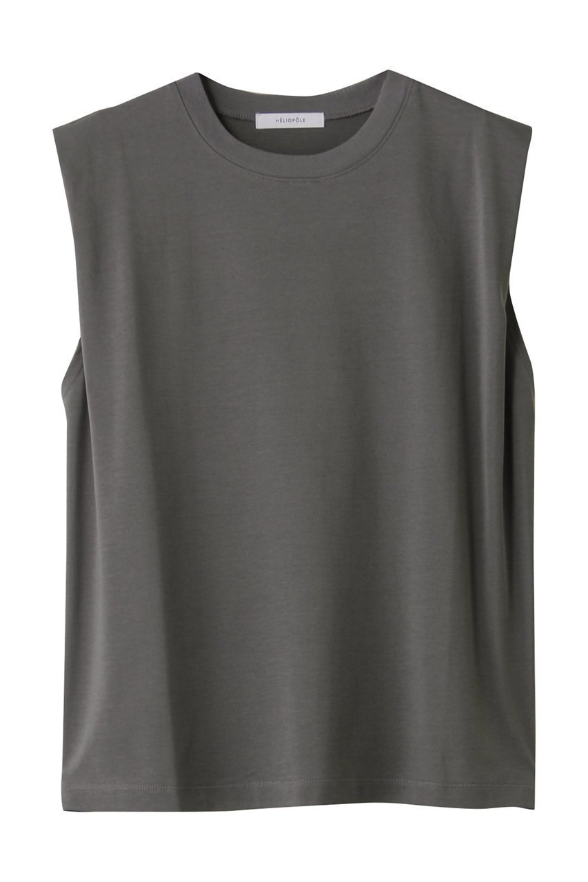 【エリオポール/heliopole】のショルダータックタンクトップ インテリア・キッズ・メンズ・レディースファッション・服の通販 founy(ファニー) 　ファッション　Fashion　レディースファッション　Fashion for Women　トップス・カットソー　Cut & Sew Tops　キャミソール&ノースリーブ　Camisoles & Sleeveless Tops　シャツ・ブラウス・オフィスカジュアル　Elegant Blouses & Button-Ups　ロングTシャツ・Tシャツ　Longline T-Shirts & Tees　カットソー・ベーシックTシャツ　Cut-and-Sewn Tops / Stretch Tees & Basics　インナー　Innerwear　キャミソール　Camisole, Spaghetti Strap Top　シンプル　Simple, Minimal　ジャケット　Jacket, Outerwear　タンク　Tank Top, Sleeveless Top　ボトム　Bottoms, Lower Wear　旅行　Travel　グレー|ID: prp329100004929136 ipo3291000000036991265
