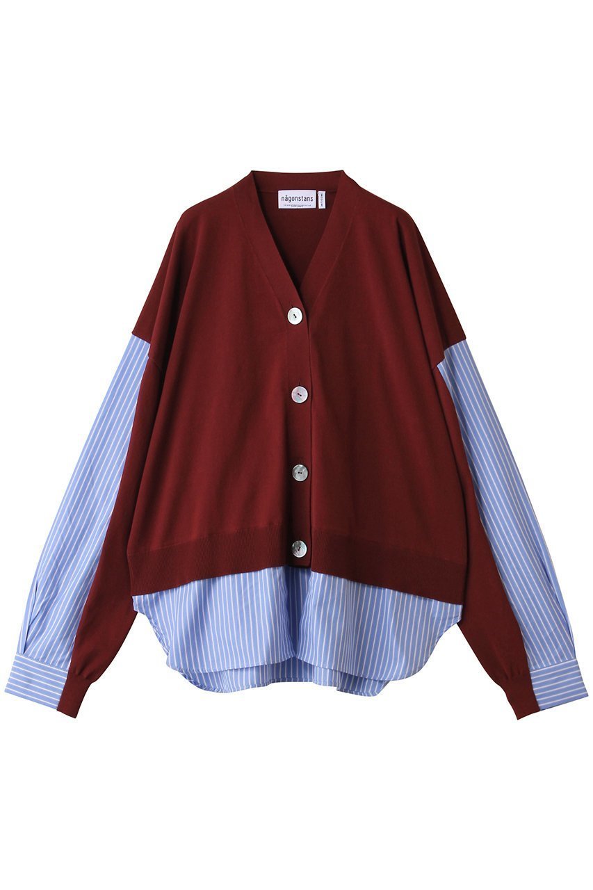 【ナゴンスタンス/nagonstans】のshirt combination cardigan/カーディガン インテリア・キッズ・メンズ・レディースファッション・服の通販 founy(ファニー) 　ファッション　Fashion　レディースファッション　Fashion for Women　トップス・カットソー　Cut & Sew Tops　カーディガン・羽織り　Layered Style Cardigans　シャツ・ブラウス・オフィスカジュアル　Elegant Blouses & Button-Ups　ロングTシャツ・Tシャツ　Longline T-Shirts & Tees　カットソー・ベーシックTシャツ　Cut-and-Sewn Tops / Stretch Tees & Basics　カーディガン　Cardigan, Knitwear　ドッキング　Docking, Mixed Material　Beets|ID: prp329100004929144 ipo3291000000036991332