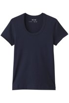 【エリオポール/heliopole】の【THREE DOTS】JESSICA ショートスリーブカットソー 人気、トレンドファッション・服の通販 founy(ファニー) ファッション Fashion レディースファッション Fashion for Women トップス・カットソー Cut & Sew Tops シャツ・ブラウス・オフィスカジュアル Elegant Blouses & Button-Ups ロングTシャツ・Tシャツ Longline T-Shirts & Tees カットソー・ベーシックTシャツ Cut-and-Sewn Tops / Stretch Tees & Basics インナー Innerwear カットソー Cut and Sewn Top ショート Short, Short Length スリーブ Sleeve, Long Sleeve / Short Sleeve ベーシック Basic, Essential ラウンド Round, Round Neck エレガント 上品 Elegant 半袖 Short Sleeve, Half Sleeve thumbnail ネイビー|ID: prp329100004929151 ipo3291000000036991410