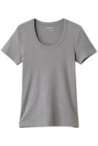 【エリオポール/heliopole】の【THREE DOTS】JESSICA ショートスリーブカットソー 人気、トレンドファッション・服の通販 founy(ファニー) ファッション Fashion レディースファッション Fashion for Women トップス・カットソー Cut & Sew Tops シャツ・ブラウス・オフィスカジュアル Elegant Blouses & Button-Ups ロングTシャツ・Tシャツ Longline T-Shirts & Tees カットソー・ベーシックTシャツ Cut-and-Sewn Tops / Stretch Tees & Basics インナー Innerwear カットソー Cut and Sewn Top ショート Short, Short Length スリーブ Sleeve, Long Sleeve / Short Sleeve ベーシック Basic, Essential ラウンド Round, Round Neck エレガント 上品 Elegant 半袖 Short Sleeve, Half Sleeve thumbnail グレー|ID: prp329100004929151 ipo3291000000036991412
