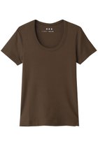 【エリオポール/heliopole】の【THREE DOTS】JESSICA ショートスリーブカットソー 人気、トレンドファッション・服の通販 founy(ファニー) ファッション Fashion レディースファッション Fashion for Women トップス・カットソー Cut & Sew Tops シャツ・ブラウス・オフィスカジュアル Elegant Blouses & Button-Ups ロングTシャツ・Tシャツ Longline T-Shirts & Tees カットソー・ベーシックTシャツ Cut-and-Sewn Tops / Stretch Tees & Basics インナー Innerwear カットソー Cut and Sewn Top ショート Short, Short Length スリーブ Sleeve, Long Sleeve / Short Sleeve ベーシック Basic, Essential ラウンド Round, Round Neck エレガント 上品 Elegant 半袖 Short Sleeve, Half Sleeve thumbnail ブラウン|ID: prp329100004929151 ipo3291000000036991414