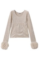 【プランク プロジェクト/PRANK PROJECT】のファースリーブベロアトップ / Fur Sleeve Velour Top 人気、トレンドファッション・服の通販 founy(ファニー) ファッション Fashion レディースファッション Fashion for Women トップス・カットソー Cut & Sew Tops シャツ・ブラウス・オフィスカジュアル Elegant Blouses & Button-Ups ロングTシャツ・Tシャツ Longline T-Shirts & Tees カットソー・ベーシックTシャツ Cut-and-Sewn Tops / Stretch Tees & Basics ベロアトップス Velour Tops / Velvet-Look Items おすすめ Recommended / Our Picks コンシャス Conscious, Bodycon シンプル Simple, Minimal ジャケット Jacket, Outerwear スリーブ Sleeve, Long Sleeve / Short Sleeve フェイクファー Faux Fur, Imitation Fur ベロア Velour, Soft Velvet ロング Long, Long-Length thumbnail IVR(アイボリー)|ID: prp329100004929171 ipo3291000000036991578