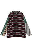 【メゾンスペシャル/MAISON SPECIAL】のMulti Stripe Long Sleeve T-shirt/マルチストライプロンTEE 人気、トレンドファッション・服の通販 founy(ファニー) ファッション Fashion レディースファッション Fashion for Women トップス・カットソー Cut & Sew Tops シャツ・ブラウス・オフィスカジュアル Elegant Blouses & Button-Ups ロングTシャツ・Tシャツ Longline T-Shirts & Tees カットソー・ベーシックTシャツ Cut-and-Sewn Tops / Stretch Tees & Basics カットソー Cut and Sewn Top シンプル Simple, Minimal スリーブ Sleeve, Long Sleeve / Short Sleeve ボトム Bottoms, Lower Wear ボーダー Border, Stripe ロング Long, Long-Length thumbnail BLK(ブラック)|ID: prp329100004929199 ipo3291000000036991859