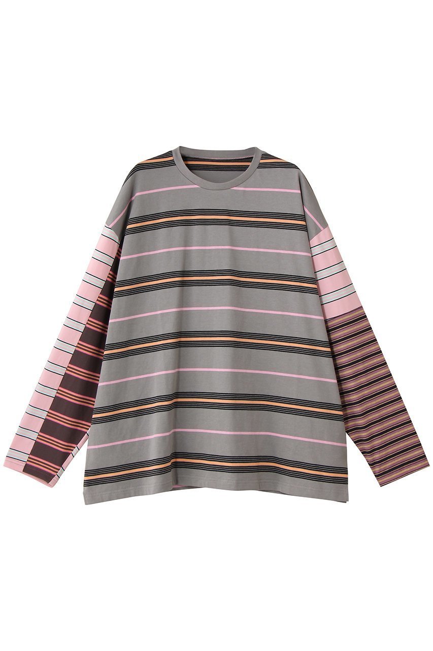 【メゾンスペシャル/MAISON SPECIAL】のMulti Stripe Long Sleeve T-shirt/マルチストライプロンTEE インテリア・キッズ・メンズ・レディースファッション・服の通販 founy(ファニー) 　ファッション　Fashion　レディースファッション　Fashion for Women　トップス・カットソー　Cut & Sew Tops　シャツ・ブラウス・オフィスカジュアル　Elegant Blouses & Button-Ups　ロングTシャツ・Tシャツ　Longline T-Shirts & Tees　カットソー・ベーシックTシャツ　Cut-and-Sewn Tops / Stretch Tees & Basics　カットソー　Cut and Sewn Top　シンプル　Simple, Minimal　スリーブ　Sleeve, Long Sleeve / Short Sleeve　ボトム　Bottoms, Lower Wear　ボーダー　Border, Stripe　ロング　Long, Long-Length　GRY(グレー)|ID: prp329100004929199 ipo3291000000036991864