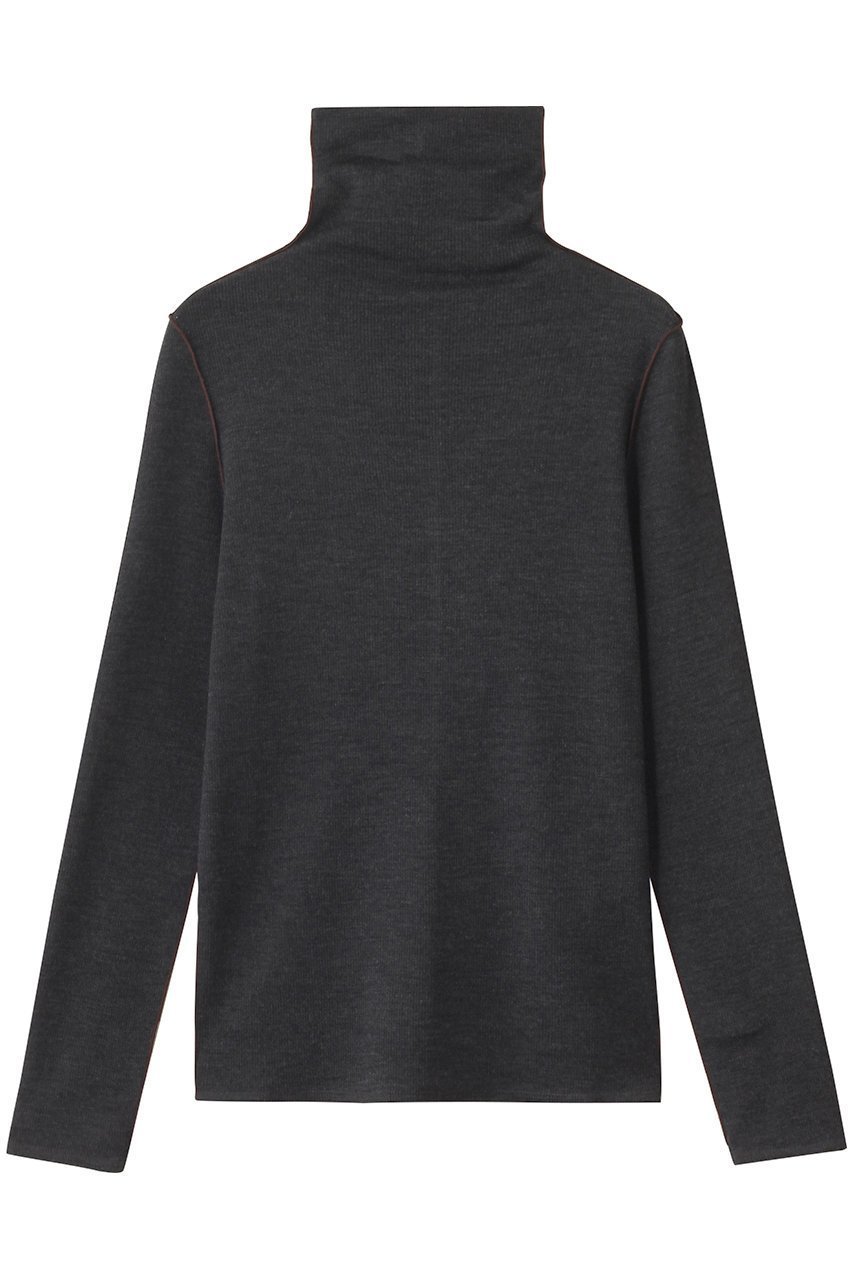 【ベイジ,/BEIGE,】のFORD(フォード)/ウール配色メローハイネックカットソー インテリア・キッズ・メンズ・レディースファッション・服の通販 founy(ファニー) 　ファッション　Fashion　レディースファッション　Fashion for Women　トップス・カットソー　Cut & Sew Tops　シャツ・ブラウス・オフィスカジュアル　Elegant Blouses & Button-Ups　ロングTシャツ・Tシャツ　Longline T-Shirts & Tees　カットソー・ベーシックTシャツ　Cut-and-Sewn Tops / Stretch Tees & Basics　インナー　Innerwear　カットソー　Cut and Sewn Top　カーディガン　Cardigan, Knitwear　ジャケット　Jacket, Outerwear　スリーブ　Sleeve, Long Sleeve / Short Sleeve　ハイネック　High Neck, Mock Neck　ロング　Long, Long-Length　Charcoal|ID: prp329100004929219 ipo3291000000036992058