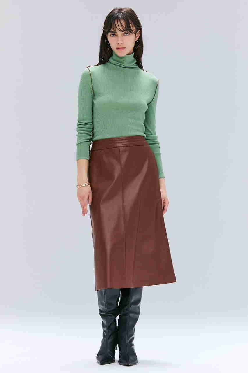 【ベイジ,/BEIGE,】のFORD(フォード)/ウール配色メローハイネックカットソー 人気、トレンドファッション・服の通販 founy(ファニー) 　ファッション　Fashion　レディースファッション　Fashion for Women　トップス・カットソー　Cut & Sew Tops　シャツ・ブラウス・オフィスカジュアル　Elegant Blouses & Button-Ups　ロングTシャツ・Tシャツ　Longline T-Shirts & Tees　カットソー・ベーシックTシャツ　Cut-and-Sewn Tops / Stretch Tees & Basics　インナー　Innerwear　カットソー　Cut and Sewn Top　カーディガン　Cardigan, Knitwear　ジャケット　Jacket, Outerwear　スリーブ　Sleeve, Long Sleeve / Short Sleeve　ハイネック　High Neck, Mock Neck　ロング　Long, Long-Length　other-6|ID: prp329100004929219 ipo3291000000036992075