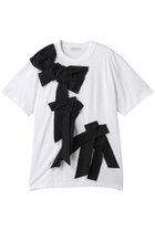 【メゾンスペシャル/MAISON SPECIAL】のTwisted Ribbon Oversize T-shirt/ツイステッドリボンオーバーTシャツ 人気、トレンドファッション・服の通販 founy(ファニー) ファッション Fashion レディースファッション Fashion for Women トップス・カットソー Cut & Sew Tops シャツ・ブラウス・オフィスカジュアル Elegant Blouses & Button-Ups ロングTシャツ・Tシャツ Longline T-Shirts & Tees カットソー・ベーシックTシャツ Cut-and-Sewn Tops / Stretch Tees & Basics ショート Short, Short Length シンプル Simple, Minimal スリーブ Sleeve, Long Sleeve / Short Sleeve タフタ Taffeta, Structured Fabric デニム Denim, Jeans Material フレア Flare, Flared モチーフ Motif, Design Theme リボン Ribbon, Bow おすすめ Recommended / Our Picks 夏 Summer thumbnail WHT(ホワイト)|ID: prp329100004929220 ipo3291000000036992083