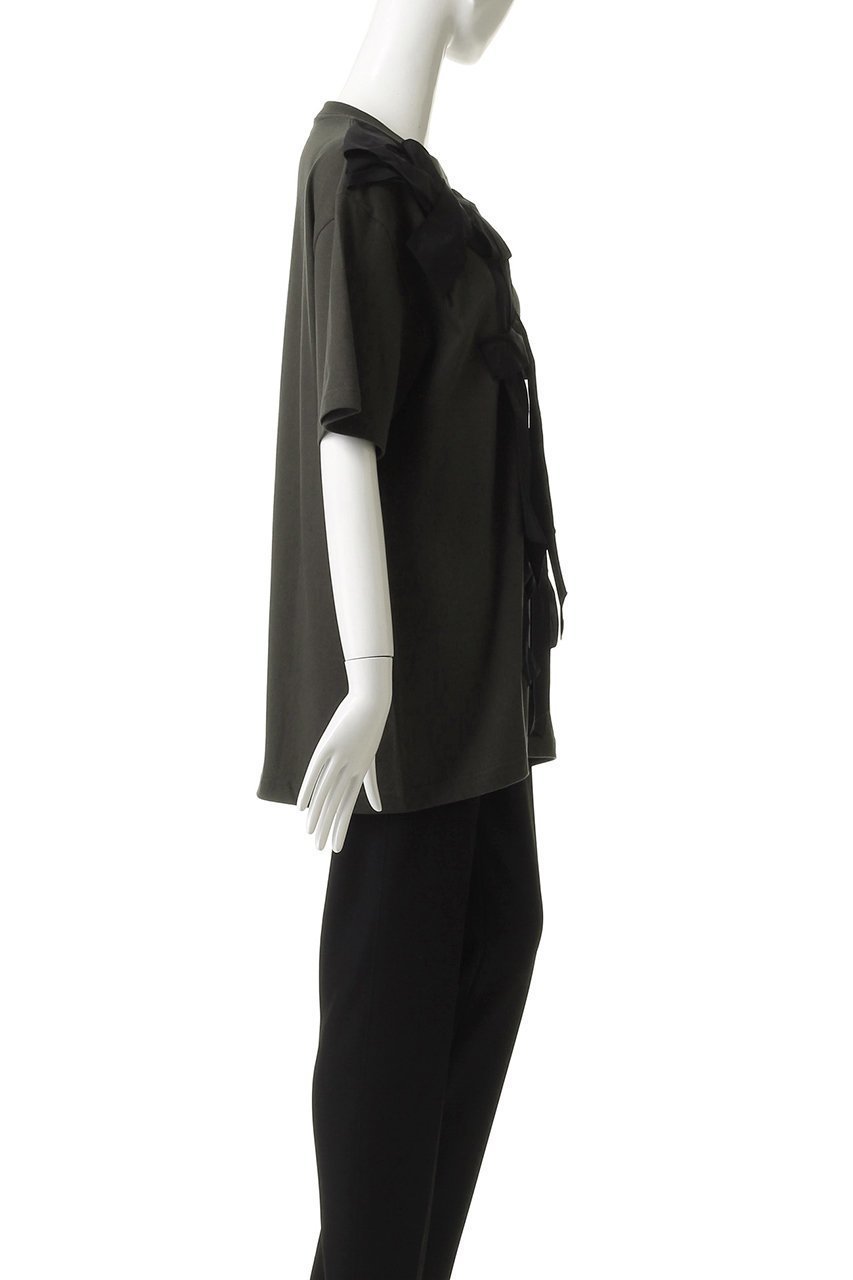 【メゾンスペシャル/MAISON SPECIAL】のTwisted Ribbon Oversize T-shirt/ツイステッドリボンオーバーTシャツ 人気、トレンドファッション・服の通販 founy(ファニー) 　ファッション　Fashion　レディースファッション　Fashion for Women　トップス・カットソー　Cut & Sew Tops　シャツ・ブラウス・オフィスカジュアル　Elegant Blouses & Button-Ups　ロングTシャツ・Tシャツ　Longline T-Shirts & Tees　カットソー・ベーシックTシャツ　Cut-and-Sewn Tops / Stretch Tees & Basics　ショート　Short, Short Length　シンプル　Simple, Minimal　スリーブ　Sleeve, Long Sleeve / Short Sleeve　タフタ　Taffeta, Structured Fabric　デニム　Denim, Jeans Material　フレア　Flare, Flared　モチーフ　Motif, Design Theme　リボン　Ribbon, Bow　おすすめ　Recommended / Our Picks　夏　Summer　other-3|ID: prp329100004929220 ipo3291000000036992089