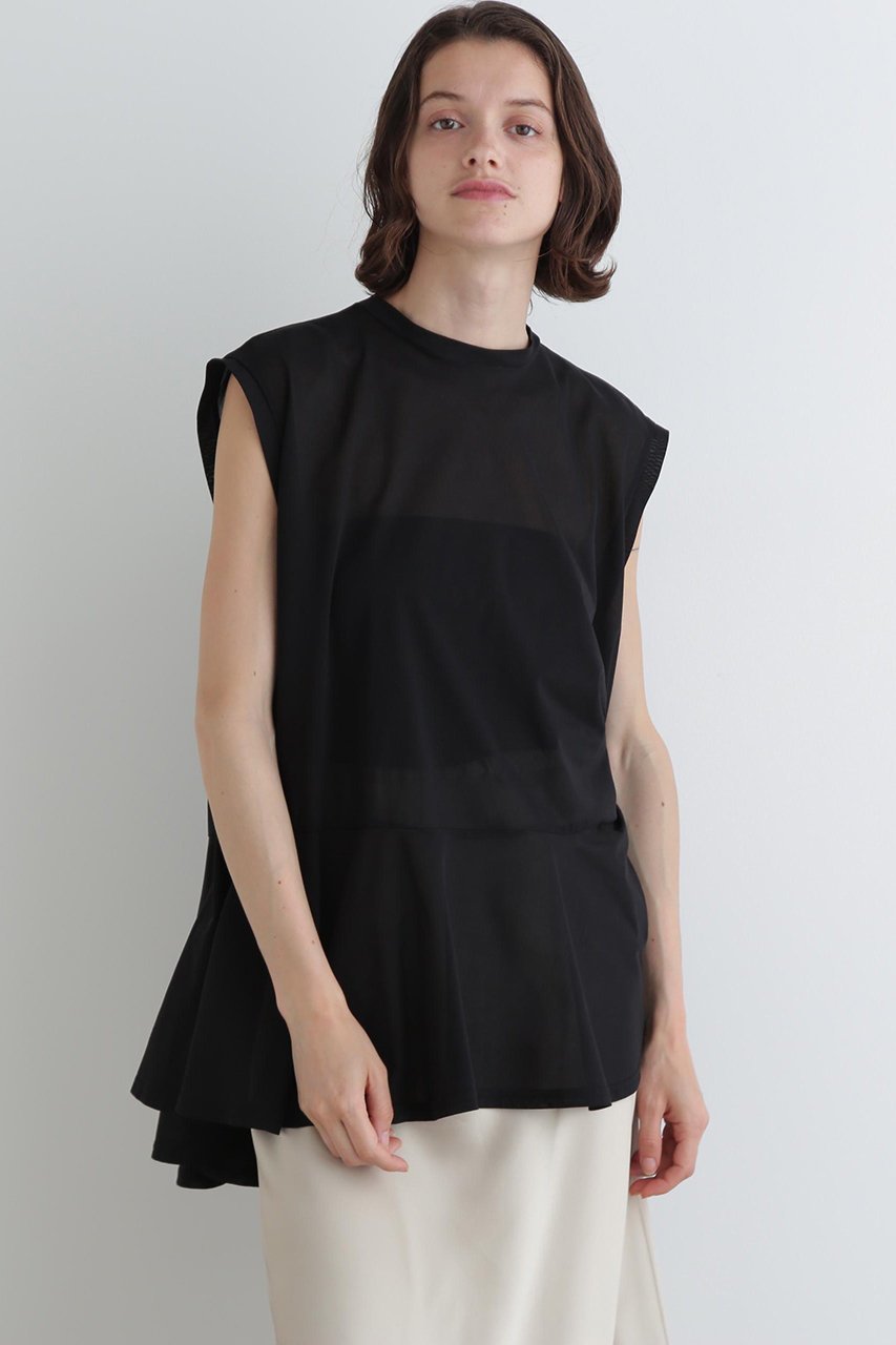 【ル フィル/LE PHIL】のシアートリコットカットソー 人気、トレンドファッション・服の通販 founy(ファニー) 　ファッション　Fashion　レディースファッション　Fashion for Women　トップス・カットソー　Cut & Sew Tops　キャミソール&ノースリーブ　Camisoles & Sleeveless Tops　シャツ・ブラウス・オフィスカジュアル　Elegant Blouses & Button-Ups　ロングTシャツ・Tシャツ　Longline T-Shirts & Tees　カットソー・ベーシックTシャツ　Cut-and-Sewn Tops / Stretch Tees & Basics　カットソー　Cut and Sewn Top　キャミソール　Camisole, Spaghetti Strap Top　シアー　Sheer, See-Through　スタンダード　Standard, Basic　タンク　Tank Top, Sleeveless Top　フレア　Flare, Flared　エレガント 上品　Elegant　 other-1|ID: prp329100004929231 ipo3291000000036992203