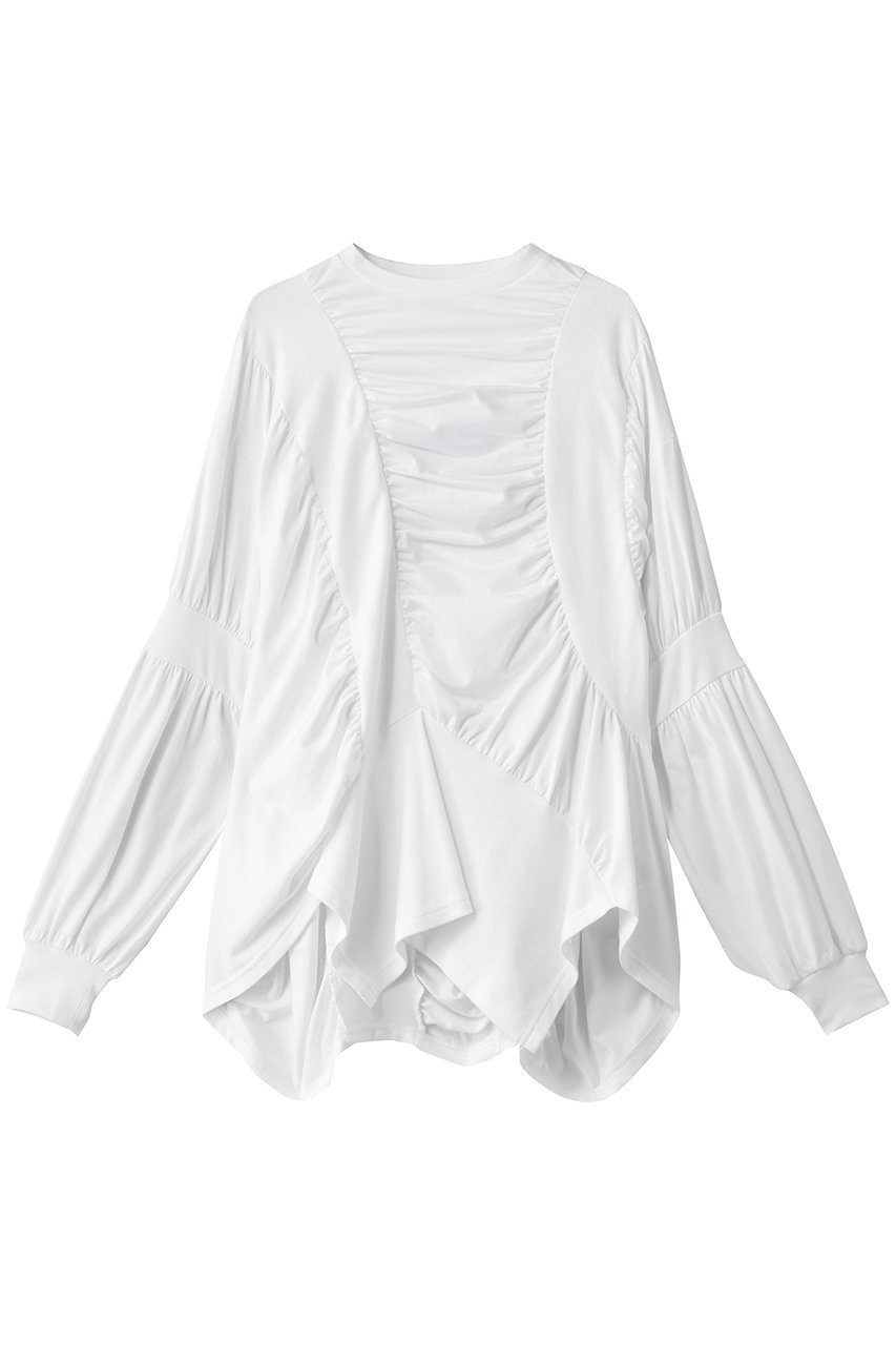 【エンフォルド/ENFOLD】のDYNAMICS LONG-T-SHIRT/Tシャツ 人気、トレンドファッション・服の通販 founy(ファニー) 　ファッション　Fashion　レディースファッション　Fashion for Women　トップス・カットソー　Cut & Sew Tops　シャツ・ブラウス・オフィスカジュアル　Elegant Blouses & Button-Ups　ロングTシャツ・Tシャツ　Longline T-Shirts & Tees　カットソー・ベーシックTシャツ　Cut-and-Sewn Tops / Stretch Tees & Basics　おすすめ　Recommended / Our Picks　カットソー　Cut and Sewn Top　シンプル　Simple, Minimal　スリーブ　Sleeve, Long Sleeve / Short Sleeve　スーツ　Suit, Formalwear　ベスト　Vest, Waistcoat　ロング　Long, Long-Length　今季　This Season, Current Season　 other-1|ID: prp329100004929233 ipo3291000000036992213