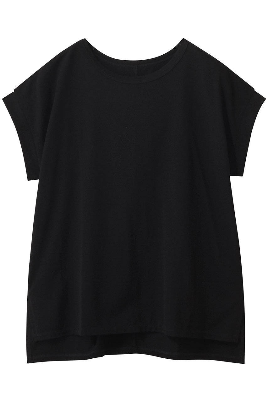 【スリー ドッツ/three dots】のロングステープルヤーンTシャツ インテリア・キッズ・メンズ・レディースファッション・服の通販 founy(ファニー) 　ファッション　Fashion　レディースファッション　Fashion for Women　トップス・カットソー　Cut & Sew Tops　シャツ・ブラウス・オフィスカジュアル　Elegant Blouses & Button-Ups　ロングTシャツ・Tシャツ　Longline T-Shirts & Tees　カットソー・ベーシックTシャツ　Cut-and-Sewn Tops / Stretch Tees & Basics　ショート　Short, Short Length　シンプル　Simple, Minimal　スリーブ　Sleeve, Long Sleeve / Short Sleeve　リゾート　Resort, Vacation Style　旅行　Travel　ブラック|ID: prp329100004929237 ipo3291000000036992233