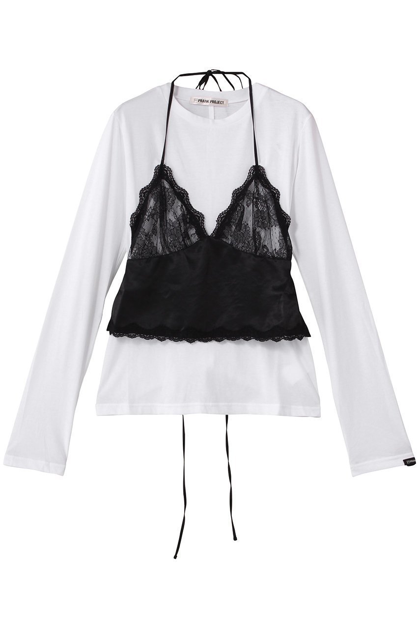 【プランク プロジェクト/PRANK PROJECT】のランジェリーコンビトップ / Lingerie Combi Top インテリア・キッズ・メンズ・レディースファッション・服の通販 founy(ファニー) 　ファッション　Fashion　レディースファッション　Fashion for Women　ワンピース　Dresses　トップス・カットソー　Cut & Sew Tops　コンビ　Combo, Combination Style　サテン　Satin, Glossy Fabric　スリーブ　Sleeve, Long Sleeve / Short Sleeve　ドッキング　Docking, Mixed Material　ランジェリー　Lingerie, Intimate Wear　レース　Lace, Lace Fabric　ロング　Long, Long-Length　MLT(マルチカラー)|ID: prp329100004929251 ipo3291000000036992351