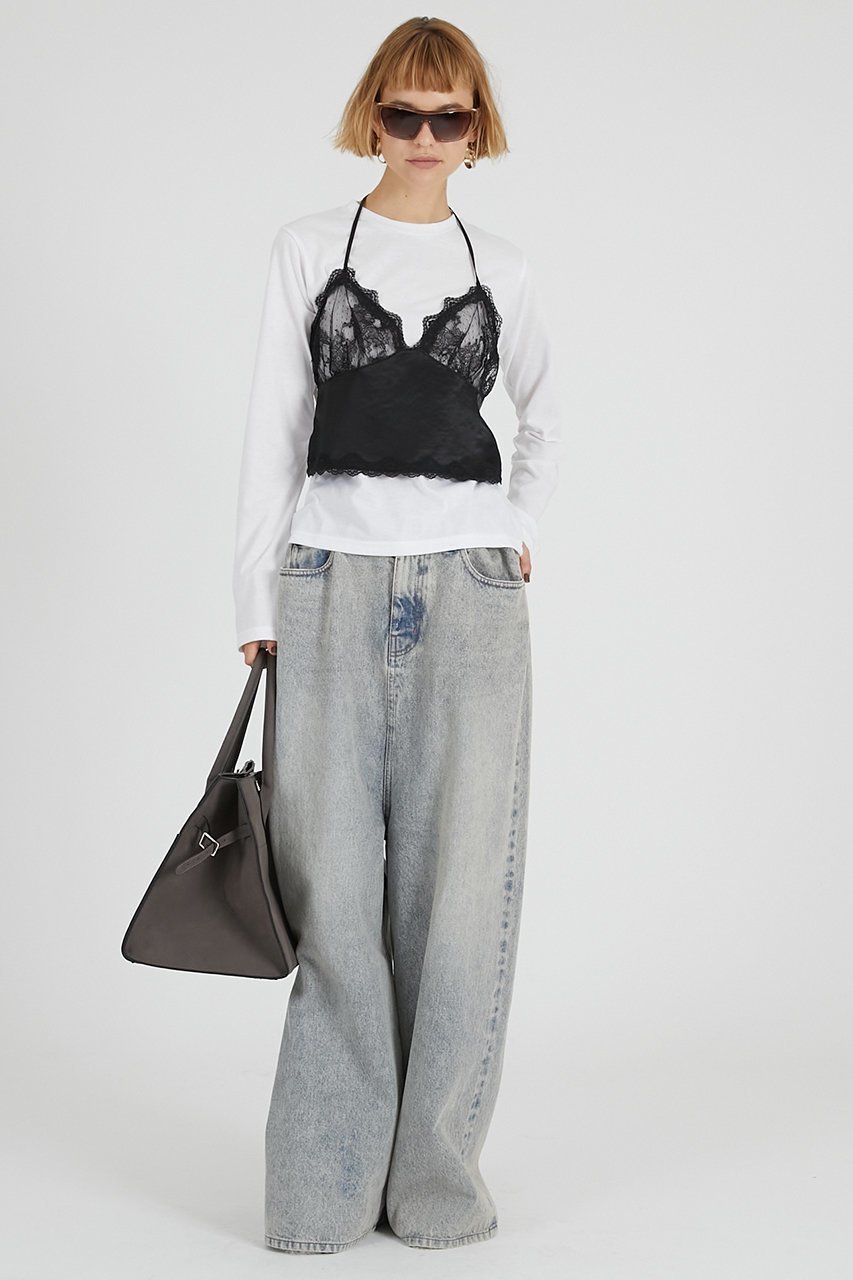 【プランク プロジェクト/PRANK PROJECT】のランジェリーコンビトップ / Lingerie Combi Top 人気、トレンドファッション・服の通販 founy(ファニー) 　ファッション　Fashion　レディースファッション　Fashion for Women　ワンピース　Dresses　トップス・カットソー　Cut & Sew Tops　コンビ　Combo, Combination Style　サテン　Satin, Glossy Fabric　スリーブ　Sleeve, Long Sleeve / Short Sleeve　ドッキング　Docking, Mixed Material　ランジェリー　Lingerie, Intimate Wear　レース　Lace, Lace Fabric　ロング　Long, Long-Length　other-6|ID: prp329100004929251 ipo3291000000036992360