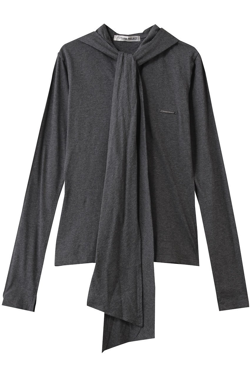 【プランク プロジェクト/PRANK PROJECT】のボウタイトップス / Bow Tie Tops 人気、トレンドファッション・服の通販 founy(ファニー) 　ファッション　Fashion　レディースファッション　Fashion for Women　トップス・カットソー　Cut & Sew Tops　シャツ・ブラウス・オフィスカジュアル　Elegant Blouses & Button-Ups　ロングTシャツ・Tシャツ　Longline T-Shirts & Tees　カットソー・ベーシックTシャツ　Cut-and-Sewn Tops / Stretch Tees & Basics　おすすめ　Recommended / Our Picks　カットソー　Cut and Sewn Top　ジャケット　Jacket, Outerwear　スリーブ　Sleeve, Long Sleeve / Short Sleeve　リボン　Ribbon, Bow　ロング　Long, Long-Length　 other-1|ID: prp329100004929258 ipo3291000000036992423