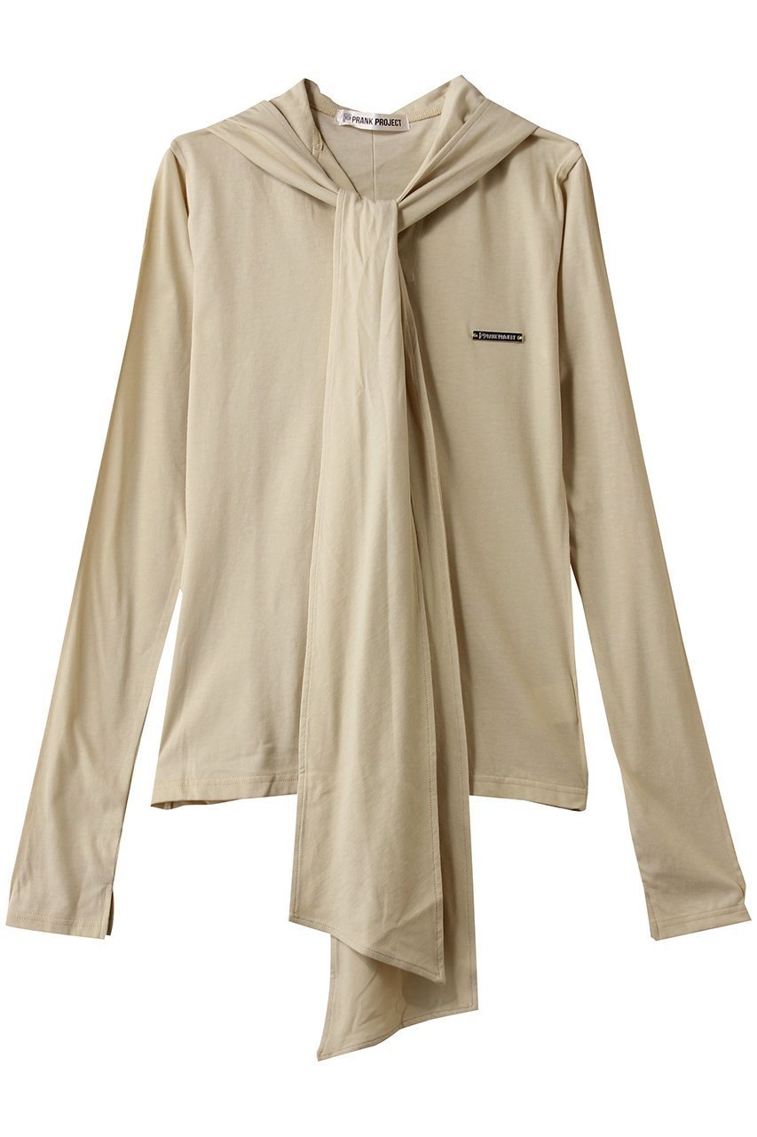 【プランク プロジェクト/PRANK PROJECT】のボウタイトップス / Bow Tie Tops インテリア・キッズ・メンズ・レディースファッション・服の通販 founy(ファニー) 　ファッション　Fashion　レディースファッション　Fashion for Women　トップス・カットソー　Cut & Sew Tops　シャツ・ブラウス・オフィスカジュアル　Elegant Blouses & Button-Ups　ロングTシャツ・Tシャツ　Longline T-Shirts & Tees　カットソー・ベーシックTシャツ　Cut-and-Sewn Tops / Stretch Tees & Basics　おすすめ　Recommended / Our Picks　カットソー　Cut and Sewn Top　ジャケット　Jacket, Outerwear　スリーブ　Sleeve, Long Sleeve / Short Sleeve　リボン　Ribbon, Bow　ロング　Long, Long-Length　CRM(クリーム)|ID: prp329100004929258 ipo3291000000036992429