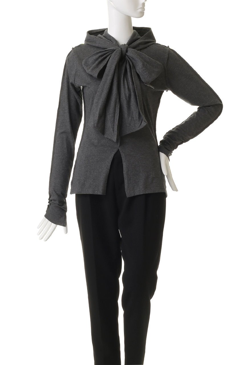 【プランク プロジェクト/PRANK PROJECT】のボウタイトップス / Bow Tie Tops 人気、トレンドファッション・服の通販 founy(ファニー) 　ファッション　Fashion　レディースファッション　Fashion for Women　トップス・カットソー　Cut & Sew Tops　シャツ・ブラウス・オフィスカジュアル　Elegant Blouses & Button-Ups　ロングTシャツ・Tシャツ　Longline T-Shirts & Tees　カットソー・ベーシックTシャツ　Cut-and-Sewn Tops / Stretch Tees & Basics　おすすめ　Recommended / Our Picks　カットソー　Cut and Sewn Top　ジャケット　Jacket, Outerwear　スリーブ　Sleeve, Long Sleeve / Short Sleeve　リボン　Ribbon, Bow　ロング　Long, Long-Length　other-6|ID: prp329100004929258 ipo3291000000036992439