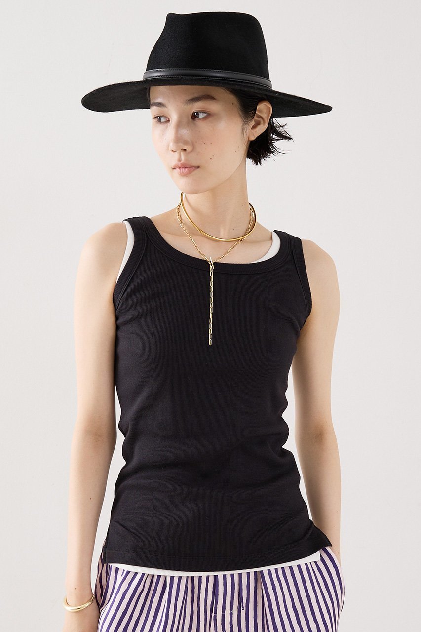 【ザ ストア バイ シー/THE STORE by C】の【COCUCA】リブタンク 人気、トレンドファッション・服の通販 founy(ファニー) 　ファッション　Fashion　レディースファッション　Fashion for Women　トップス・カットソー　Cut & Sew Tops　キャミソール&ノースリーブ　Camisoles & Sleeveless Tops　シャツ・ブラウス・オフィスカジュアル　Elegant Blouses & Button-Ups　ロングTシャツ・Tシャツ　Longline T-Shirts & Tees　カットソー・ベーシックTシャツ　Cut-and-Sewn Tops / Stretch Tees & Basics　インナー　Innerwear　キャミソール　Camisole, Spaghetti Strap Top　シルク　Silk, 100% Silk　タンク　Tank Top, Sleeveless Top　フィット　Fit, Slim Fit　ベーシック　Basic, Essential　定番　Standard, Basic Item　other-7|ID: prp329100004929292 ipo3291000000036992708