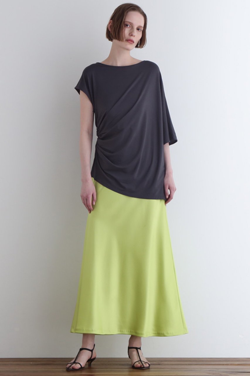 【ル フィル/LE PHIL】のセルロースベア天竺カットソー 人気、トレンドファッション・服の通販 founy(ファニー) 　ファッション　Fashion　レディースファッション　Fashion for Women　トップス・カットソー　Cut & Sew Tops　シャツ・ブラウス・オフィスカジュアル　Elegant Blouses & Button-Ups　ロングTシャツ・Tシャツ　Longline T-Shirts & Tees　カットソー・ベーシックTシャツ　Cut-and-Sewn Tops / Stretch Tees & Basics　アシンメトリー　Asymmetrical Style　カットソー　Cut and Sewn Top　ギャザー　Gathered, Ruffled　シェイプ　Shape, Slim Fit　ショート　Short, Short Length　ストレッチ　Stretch, Stretchy Fabric　スリット　Slit, Slit Detail　スリーブ　Sleeve, Long Sleeve / Short Sleeve　ドレープ　Drape, Draping Fabric　定番　Standard, Basic Item　other-5|ID: prp329100004929322 ipo3291000000036992923