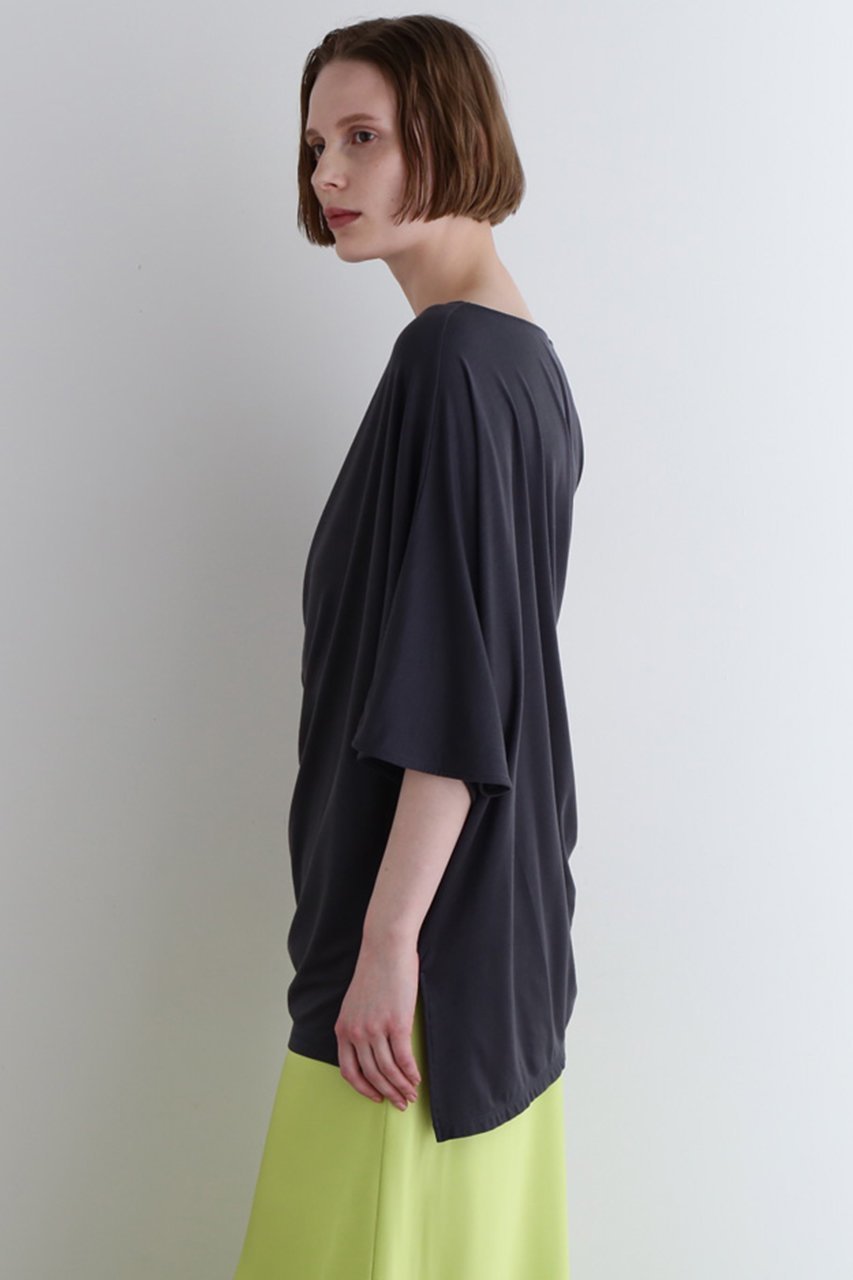 【ル フィル/LE PHIL】のセルロースベア天竺カットソー 人気、トレンドファッション・服の通販 founy(ファニー) 　ファッション　Fashion　レディースファッション　Fashion for Women　トップス・カットソー　Cut & Sew Tops　シャツ・ブラウス・オフィスカジュアル　Elegant Blouses & Button-Ups　ロングTシャツ・Tシャツ　Longline T-Shirts & Tees　カットソー・ベーシックTシャツ　Cut-and-Sewn Tops / Stretch Tees & Basics　アシンメトリー　Asymmetrical Style　カットソー　Cut and Sewn Top　ギャザー　Gathered, Ruffled　シェイプ　Shape, Slim Fit　ショート　Short, Short Length　ストレッチ　Stretch, Stretchy Fabric　スリット　Slit, Slit Detail　スリーブ　Sleeve, Long Sleeve / Short Sleeve　ドレープ　Drape, Draping Fabric　定番　Standard, Basic Item　other-6|ID: prp329100004929322 ipo3291000000036992925