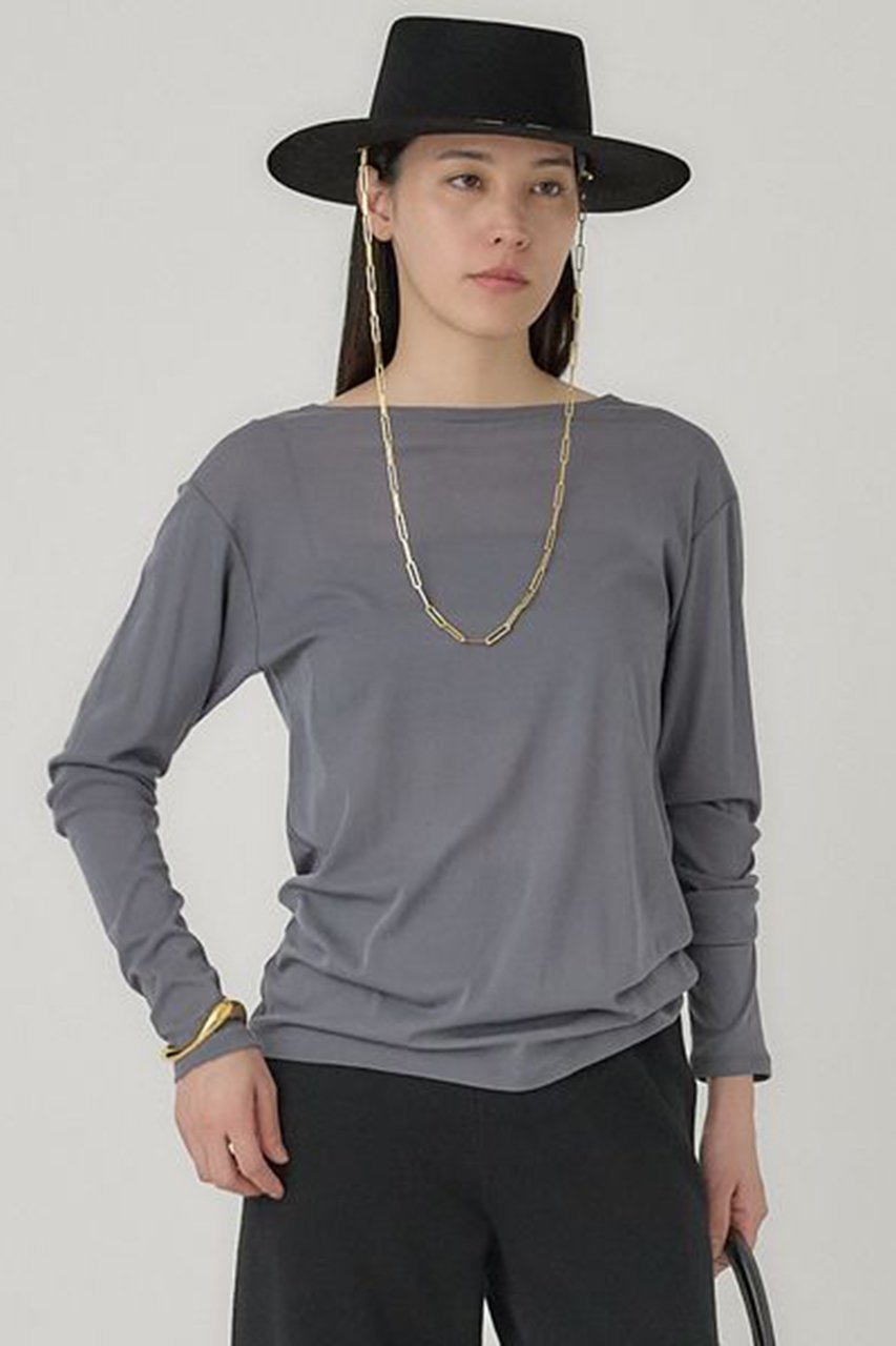 【カオス/Chaos】のソフィアTシャツ インテリア・キッズ・メンズ・レディースファッション・服の通販 founy(ファニー) 　ファッション　Fashion　レディースファッション　Fashion for Women　トップス・カットソー　Cut & Sew Tops　シャツ・ブラウス・オフィスカジュアル　Elegant Blouses & Button-Ups　ロングTシャツ・Tシャツ　Longline T-Shirts & Tees　カットソー・ベーシックTシャツ　Cut-and-Sewn Tops / Stretch Tees & Basics　おすすめ　Recommended / Our Picks　インナー　Innerwear　カーディガン　Cardigan, Knitwear　ジャケット　Jacket, Outerwear　スリーブ　Sleeve, Long Sleeve / Short Sleeve　ロング　Long, Long-Length　エレガント 上品　Elegant　再入荷　Restock / Back in Stock　グレー|ID: prp329100004929323 ipo3291000000036992937