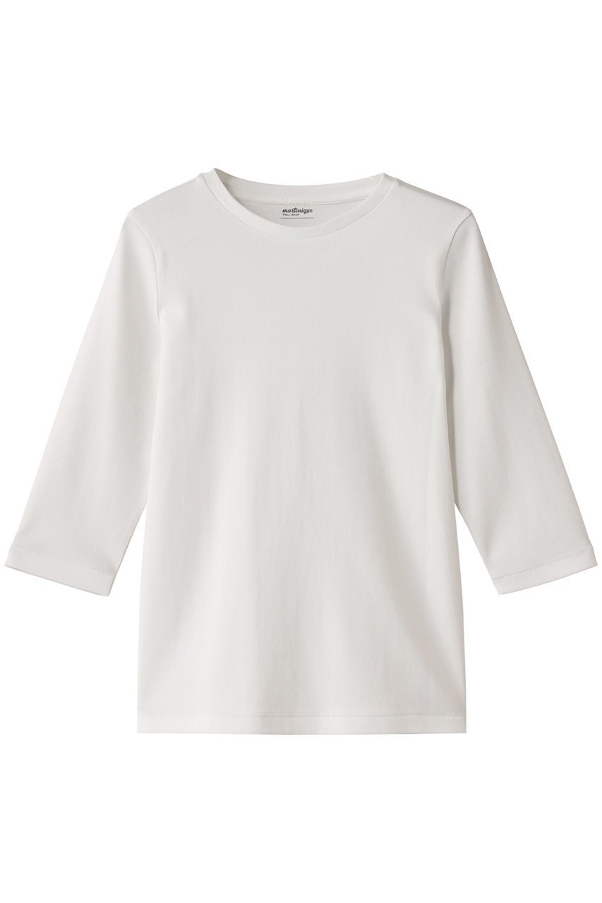 【マルティニーク/martinique】の《定番》フライス5分袖プルオーバー インテリア・キッズ・メンズ・レディースファッション・服の通販 founy(ファニー) 　ファッション　Fashion　レディースファッション　Fashion for Women　トップス・カットソー　Cut & Sew Tops　シャツ・ブラウス・オフィスカジュアル　Elegant Blouses & Button-Ups　ロングTシャツ・Tシャツ　Longline T-Shirts & Tees　カジュアルプルオーバー・ニットトップス　Pullovers & Knit Tops / Casual Pullovers　カットソー・ベーシックTシャツ　Cut-and-Sewn Tops / Stretch Tees & Basics　インナー　Innerwear　ショート　Short, Short Length　シンプル　Simple, Minimal　スリーブ　Sleeve, Long Sleeve / Short Sleeve　フィット　Fit, Slim Fit　ベーシック　Basic, Essential　定番　Standard, Basic Item　ホワイト|ID: prp329100004929325 ipo3291000000036992955