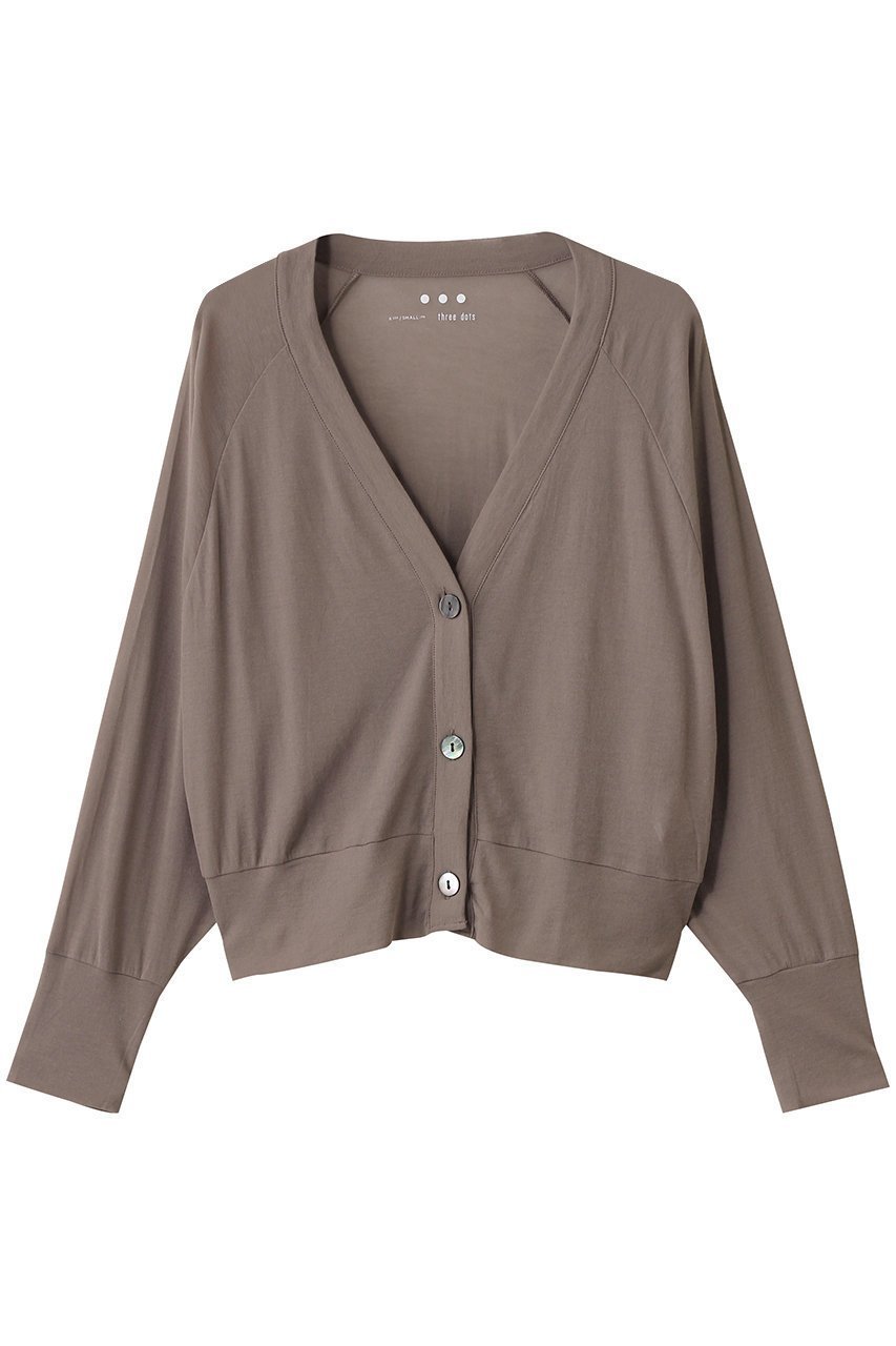 【スリー ドッツ/three dots】のソフトシースルー カーディガン インテリア・キッズ・メンズ・レディースファッション・服の通販 founy(ファニー) 　ファッション　Fashion　レディースファッション　Fashion for Women　トップス・カットソー　Cut & Sew Tops　カーディガン・羽織り　Layered Style Cardigans　シャツ・ブラウス・オフィスカジュアル　Elegant Blouses & Button-Ups　ロングTシャツ・Tシャツ　Longline T-Shirts & Tees　カットソー・ベーシックTシャツ　Cut-and-Sewn Tops / Stretch Tees & Basics　カーディガン　Cardigan, Knitwear　ロング　Long, Long-Length　定番　Standard, Basic Item　ダークベージュ|ID: prp329100004929342 ipo3291000000036993061