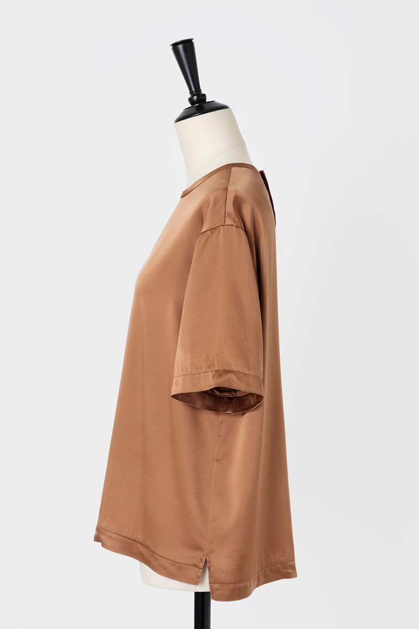 【オーヴィル/EAUVIRE】のウォッシャブルシルクTブラウス 人気、トレンドファッション・服の通販 founy(ファニー) 　ファッション　Fashion　レディースファッション　Fashion for Women　トップス・カットソー　Cut & Sew Tops　シャツ・ブラウス・オフィスカジュアル　Elegant Blouses & Button-Ups　ロングTシャツ・Tシャツ　Longline T-Shirts & Tees　カットソー・ベーシックTシャツ　Cut-and-Sewn Tops / Stretch Tees & Basics　ショート　Short, Short Length　シルク　Silk, 100% Silk　ストレッチ　Stretch, Stretchy Fabric　スリーブ　Sleeve, Long Sleeve / Short Sleeve　半袖　Short Sleeve, Half Sleeve　other-2|ID: prp329100004929351 ipo3291000000036993141