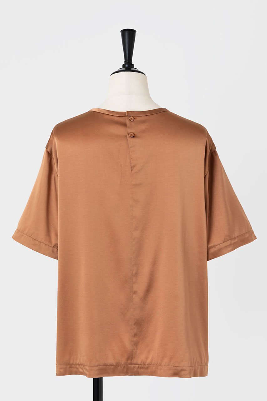 【オーヴィル/EAUVIRE】のウォッシャブルシルクTブラウス 人気、トレンドファッション・服の通販 founy(ファニー) 　ファッション　Fashion　レディースファッション　Fashion for Women　トップス・カットソー　Cut & Sew Tops　シャツ・ブラウス・オフィスカジュアル　Elegant Blouses & Button-Ups　ロングTシャツ・Tシャツ　Longline T-Shirts & Tees　カットソー・ベーシックTシャツ　Cut-and-Sewn Tops / Stretch Tees & Basics　ショート　Short, Short Length　シルク　Silk, 100% Silk　ストレッチ　Stretch, Stretchy Fabric　スリーブ　Sleeve, Long Sleeve / Short Sleeve　半袖　Short Sleeve, Half Sleeve　other-3|ID: prp329100004929351 ipo3291000000036993144