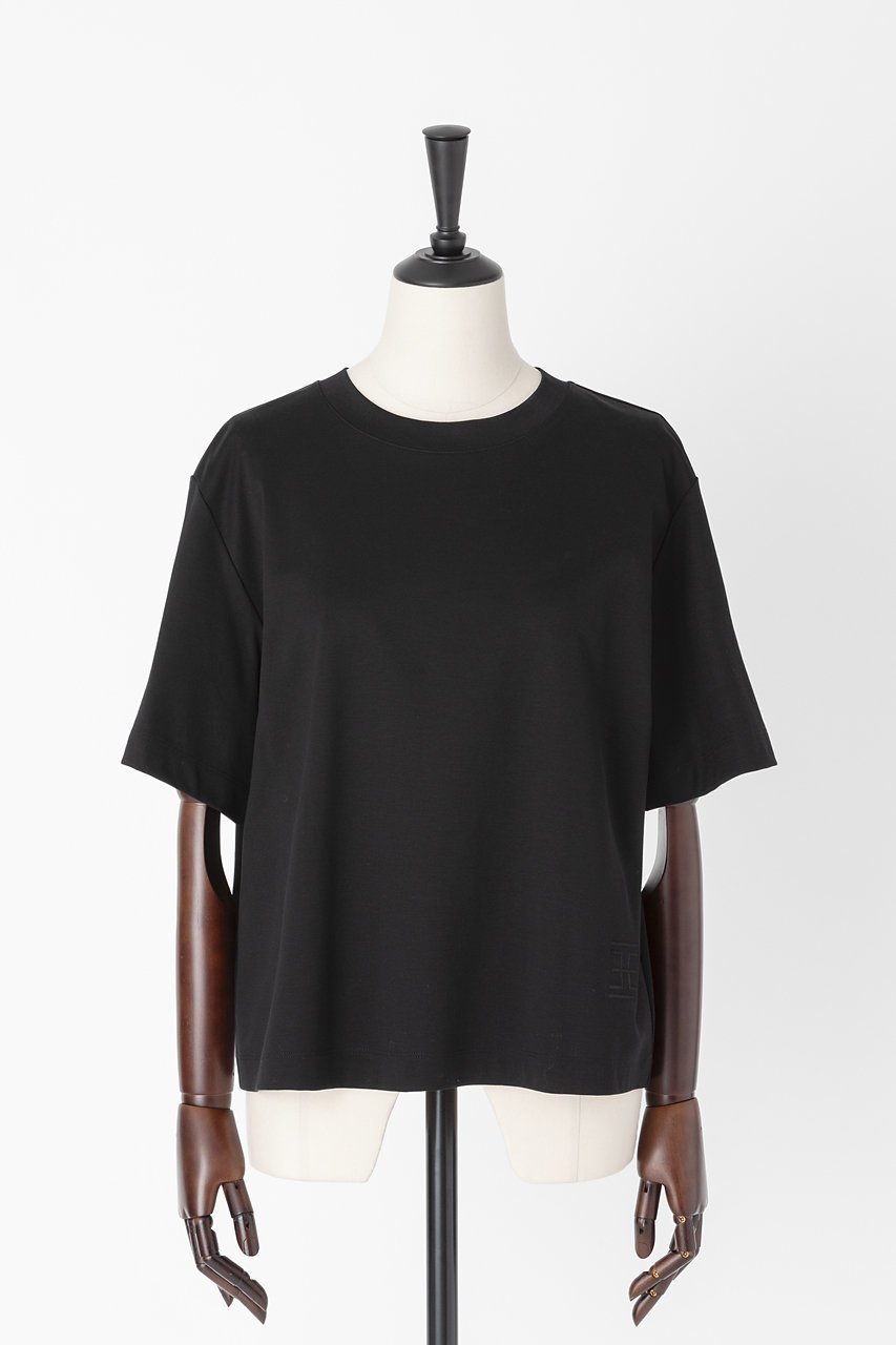 【オーヴィル/EAUVIRE】のオフボディTシャツ インテリア・キッズ・メンズ・レディースファッション・服の通販 founy(ファニー) 　ファッション　Fashion　レディースファッション　Fashion for Women　トップス・カットソー　Cut & Sew Tops　シャツ・ブラウス・オフィスカジュアル　Elegant Blouses & Button-Ups　ロングTシャツ・Tシャツ　Longline T-Shirts & Tees　カットソー・ベーシックTシャツ　Cut-and-Sewn Tops / Stretch Tees & Basics　カットソー　Cut and Sewn Top　ショート　Short, Short Length　シルケット　Silket, Silky Cotton　ストレッチ　Stretch, Stretchy Fabric　スリーブ　Sleeve, Long Sleeve / Short Sleeve　バランス　Balance, Style Balance　ボトム　Bottoms, Lower Wear　エレガント 上品　Elegant　ブラック|ID: prp329100004929355 ipo3291000000036993173