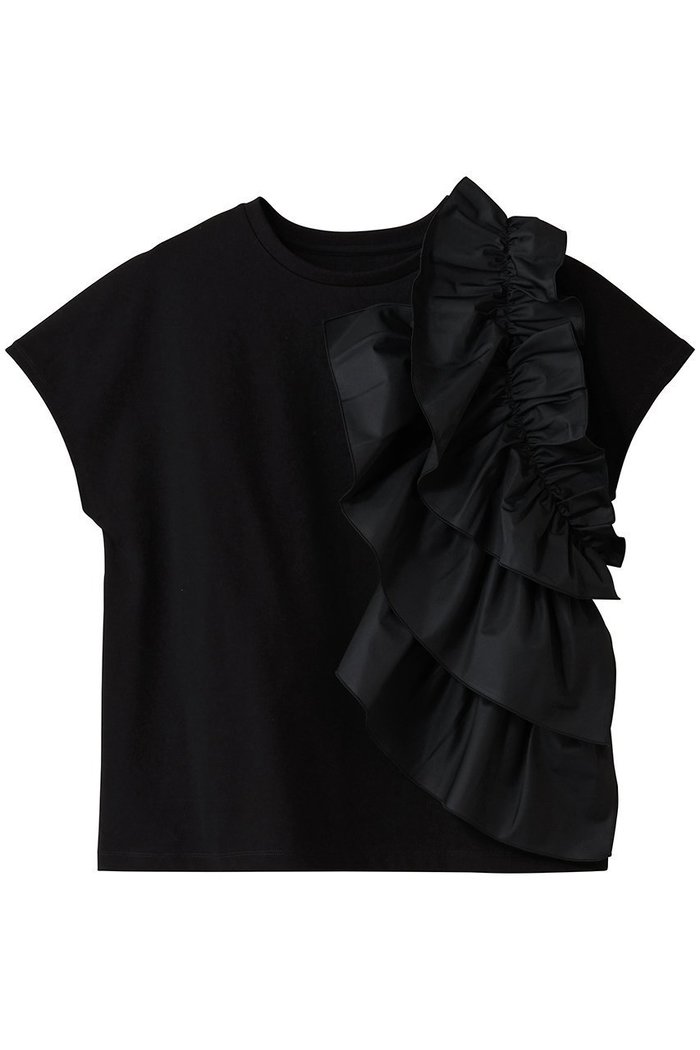 【アルアバイル/allureville】の【Loulou Willoughby】ギャザーレイヤーTシャツ A インテリア・キッズ・メンズ・レディースファッション・服の通販 founy(ファウニー) https://founy.com/ ファッション Fashion レディースファッション Fashion for Women トップス・カットソー Cut & Sew Tops シャツ・ブラウス・オフィスカジュアル Elegant Blouses & Button-Ups ロングTシャツ・Tシャツ Longline T-Shirts & Tees カットソー・ベーシックTシャツ Cut-and-Sewn Tops / Stretch Tees & Basics ギャザー Gathered, Ruffled ショート Short, Short Length スラックス Slacks, Dress Pants スリーブ Sleeve, Long Sleeve / Short Sleeve デニム Denim, Jeans Material ハーフ Half, Half-Length フロント Front, Front Design |ID: prp329100004929367 ipo3291000000036993256