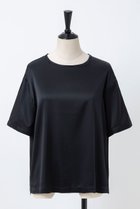 【オーヴィル/EAUVIRE】のウォッシャブルシルクTブラウス 人気、トレンドファッション・服の通販 founy(ファニー) ファッション Fashion レディースファッション Fashion for Women トップス・カットソー Cut & Sew Tops シャツ・ブラウス・オフィスカジュアル Elegant Blouses & Button-Ups ロングTシャツ・Tシャツ Longline T-Shirts & Tees カットソー・ベーシックTシャツ Cut-and-Sewn Tops / Stretch Tees & Basics サテン Satin, Glossy Fabric ショート Short, Short Length シルク Silk, 100% Silk ストレッチ Stretch, Stretchy Fabric スリーブ Sleeve, Long Sleeve / Short Sleeve エレガント 上品 Elegant 半袖 Short Sleeve, Half Sleeve 定番 Standard, Basic Item thumbnail ブラック|ID: prp329100004929375 ipo3291000000036993329