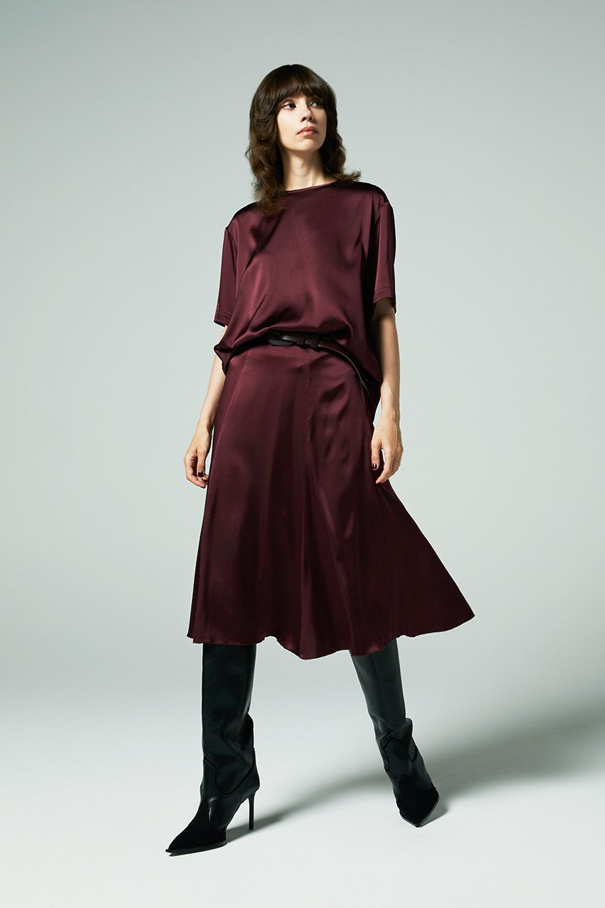 【オーヴィル/EAUVIRE】のウォッシャブルシルクTブラウス 人気、トレンドファッション・服の通販 founy(ファニー) 　ファッション　Fashion　レディースファッション　Fashion for Women　トップス・カットソー　Cut & Sew Tops　シャツ・ブラウス・オフィスカジュアル　Elegant Blouses & Button-Ups　ロングTシャツ・Tシャツ　Longline T-Shirts & Tees　カットソー・ベーシックTシャツ　Cut-and-Sewn Tops / Stretch Tees & Basics　サテン　Satin, Glossy Fabric　ショート　Short, Short Length　シルク　Silk, 100% Silk　ストレッチ　Stretch, Stretchy Fabric　スリーブ　Sleeve, Long Sleeve / Short Sleeve　エレガント 上品　Elegant　半袖　Short Sleeve, Half Sleeve　定番　Standard, Basic Item　other-8|ID: prp329100004929375 ipo3291000000036993343