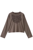 【ミズイロ インド/mizuiro ind】のフロントフリルプルオーバー 人気、トレンドファッション・服の通販 founy(ファニー) ファッション Fashion レディースファッション Fashion for Women トップス・カットソー Cut & Sew Tops シャツ・ブラウス・オフィスカジュアル Elegant Blouses & Button-Ups ロングTシャツ・Tシャツ Longline T-Shirts & Tees カジュアルプルオーバー・ニットトップス Pullovers & Knit Tops / Casual Pullovers カットソー・ベーシックTシャツ Cut-and-Sewn Tops / Stretch Tees & Basics おすすめ Recommended / Our Picks インナー Innerwear カットソー Cut and Sewn Top ジャケット Jacket, Outerwear ストレッチ Stretch, Stretchy Fabric スリーブ Sleeve, Long Sleeve / Short Sleeve フリル Frill, Ruffle フロント Front, Front Design ロング Long, Long-Length エレガント 上品 Elegant thumbnail beige|ID: prp329100004929395 ipo3291000000036993507