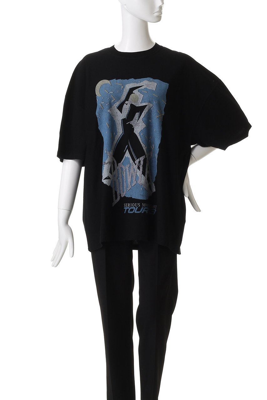 【キャサリンハムネット/KATHARINE HAMNETT LONDON】の【UNISEX】「LET S DANCE」デヴィッド・ボウイ コラボレーションTシャツ 人気、トレンドファッション・服の通販 founy(ファニー) 　ファッション　Fashion　レディースファッション　Fashion for Women　トップス・カットソー　Cut & Sew Tops　シャツ・ブラウス・オフィスカジュアル　Elegant Blouses & Button-Ups　ロングTシャツ・Tシャツ　Longline T-Shirts & Tees　カットソー・ベーシックTシャツ　Cut-and-Sewn Tops / Stretch Tees & Basics　ユニセックス　Unisex, Genderless　コラボ　Collaboration, Collab　ショート　Short, Short Length　ジャケット　Jacket, Outerwear　スリーブ　Sleeve, Long Sleeve / Short Sleeve　ヴィンテージ　Vintage Style　other-2|ID: prp329100004929475 ipo3291000000036994181