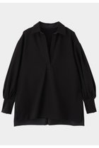 【ル フィル/LE PHIL】のベビーポンチ袖タックカットソー 人気、トレンドファッション・服の通販 founy(ファニー) ファッション Fashion レディースファッション Fashion for Women トップス・カットソー Cut & Sew Tops シャツ・ブラウス・オフィスカジュアル Elegant Blouses & Button-Ups ロングTシャツ・Tシャツ Longline T-Shirts & Tees カットソー・ベーシックTシャツ Cut-and-Sewn Tops / Stretch Tees & Basics カットソー Cut and Sewn Top スキッパー Skipper, Open Collar スリーブ Sleeve, Long Sleeve / Short Sleeve バランス Balance, Style Balance ビッグ Big, Oversized ベビー Baby, Babywear ロング Long, Long-Length エレガント 上品 Elegant thumbnail ブラック|ID: prp329100004929480 ipo3291000000036994231