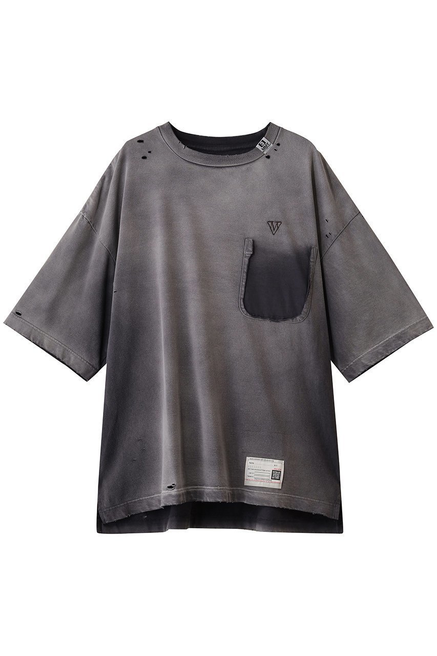 【メゾン ミハラヤスヒロ/Maison MIHARA YASUHIRO / MEN】の【MEN】SUN FADED Tシャツ インテリア・キッズ・メンズ・レディースファッション・服の通販 founy(ファニー) 　ファッション　Fashion　メンズファッション　Fashion for Men　トップス・カットソー　Cut & Sew Tops　メンズシャツ　Shirts　ショート　Short, Short Length　スリーブ　Sleeve, Long Sleeve / Short Sleeve　ダメージ　Distressed, Destroyed　フロント　Front, Front Design　ブリーチ　Bleach, Washed Finish　ポケット　Pocket, Pocket Detail　ブラック|ID: prp329100004929483 ipo3291000000036994268