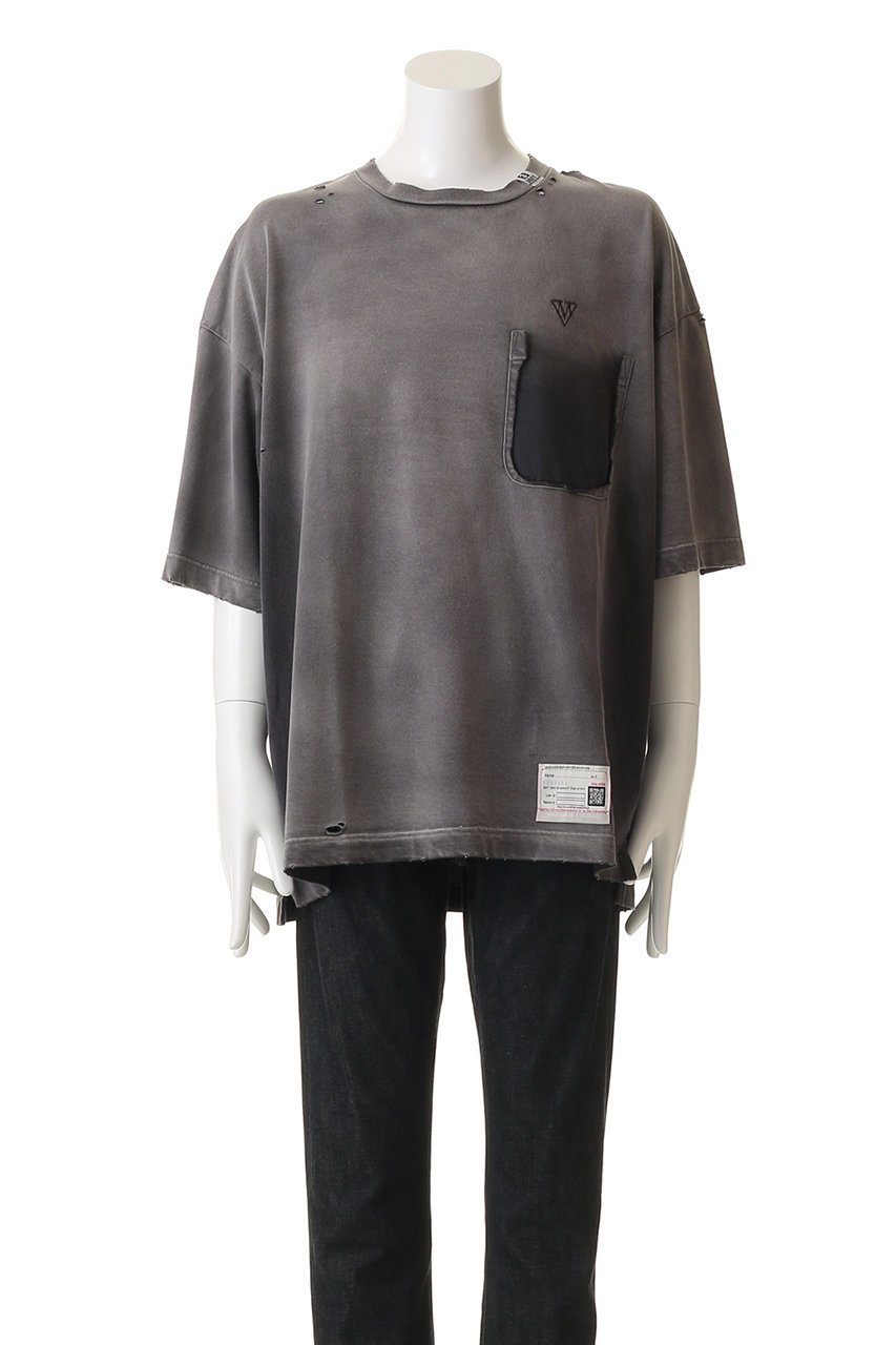 【メゾン ミハラヤスヒロ/Maison MIHARA YASUHIRO / MEN】の【MEN】SUN FADED Tシャツ 人気、トレンドファッション・服の通販 founy(ファニー) 　ファッション　Fashion　メンズファッション　Fashion for Men　トップス・カットソー　Cut & Sew Tops　メンズシャツ　Shirts　ショート　Short, Short Length　スリーブ　Sleeve, Long Sleeve / Short Sleeve　ダメージ　Distressed, Destroyed　フロント　Front, Front Design　ブリーチ　Bleach, Washed Finish　ポケット　Pocket, Pocket Detail　other-2|ID: prp329100004929483 ipo3291000000036994270