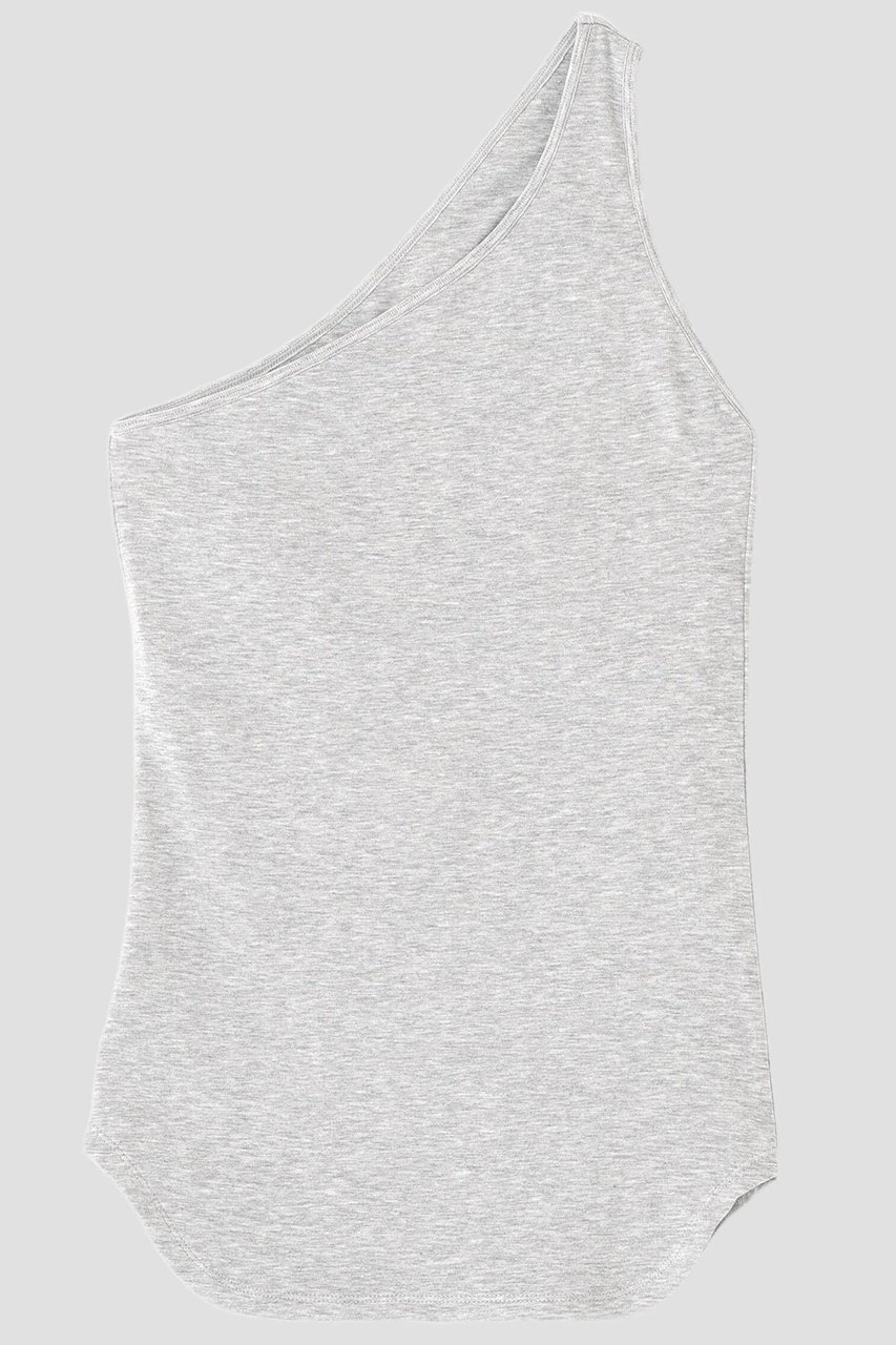 【ル フィル/LE PHIL】のカップインワンショルダートップ インテリア・キッズ・メンズ・レディースファッション・服の通販 founy(ファニー) 　ファッション　Fashion　レディースファッション　Fashion for Women　トップス・カットソー　Cut & Sew Tops　キャミソール&ノースリーブ　Camisoles & Sleeveless Tops　シャツ・ブラウス・オフィスカジュアル　Elegant Blouses & Button-Ups　ロングTシャツ・Tシャツ　Longline T-Shirts & Tees　カットソー・ベーシックTシャツ　Cut-and-Sewn Tops / Stretch Tees & Basics　カッティング　Cutting Detail　キャミソール　Camisole, Spaghetti Strap Top　シアー　Sheer, See-Through　スタンダード　Standard, Basic　ストレッチ　Stretch, Stretchy Fabric　タンク　Tank Top, Sleeveless Top　グレー|ID: prp329100004929486 ipo3291000000036994299