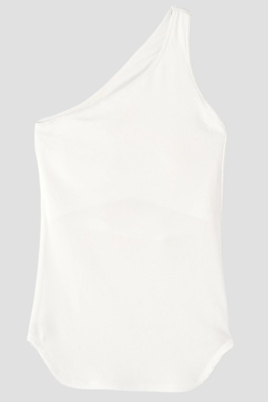 【ル フィル/LE PHIL】のカップインワンショルダートップ インテリア・キッズ・メンズ・レディースファッション・服の通販 founy(ファニー) 　ファッション　Fashion　レディースファッション　Fashion for Women　トップス・カットソー　Cut & Sew Tops　キャミソール&ノースリーブ　Camisoles & Sleeveless Tops　シャツ・ブラウス・オフィスカジュアル　Elegant Blouses & Button-Ups　ロングTシャツ・Tシャツ　Longline T-Shirts & Tees　カットソー・ベーシックTシャツ　Cut-and-Sewn Tops / Stretch Tees & Basics　カッティング　Cutting Detail　キャミソール　Camisole, Spaghetti Strap Top　シアー　Sheer, See-Through　スタンダード　Standard, Basic　ストレッチ　Stretch, Stretchy Fabric　タンク　Tank Top, Sleeveless Top　ホワイト|ID: prp329100004929486 ipo3291000000036994301