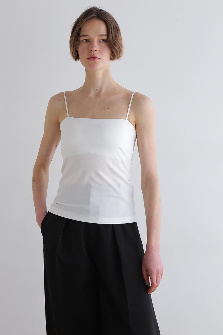 【ル フィル/LE PHIL】のカップインキャミトップ インテリア・キッズ・メンズ・レディースファッション・服の通販 founy(ファニー) 　ファッション　Fashion　レディースファッション　Fashion for Women　トップス・カットソー　Cut & Sew Tops　キャミソール&ノースリーブ　Camisoles & Sleeveless Tops　シャツ・ブラウス・オフィスカジュアル　Elegant Blouses & Button-Ups　ロングTシャツ・Tシャツ　Longline T-Shirts & Tees　カットソー・ベーシックTシャツ　Cut-and-Sewn Tops / Stretch Tees & Basics　キャミソール　Camisole, Spaghetti Strap Top　スリム　Slim, Slim Fit　タンク　Tank Top, Sleeveless Top　ラップ　Wrap, Wrap Design　ホワイト|ID: prp329100004929487 ipo3291000000036994317