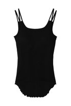 【デザイン ワークス/DESIGN WORKS】の【HAKUJI】Random rib bra タンクトップ ブラック|ID: prp329100004929503 ipo3291000000036994451