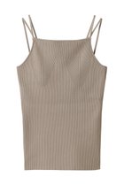 【アンクレイヴ/uncrave】のリブニット カップ付きキャミソール グレージュ|ID: prp329100004929529 ipo3291000000036994668
