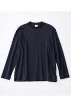 【グッド ピープル グッド ステッチング グッド プロダクト/GOOD PEOPLE GOOD STITCHING GOOD PRODUCT】の【UNISEX】クルーネック ロングスリーブ Tシャツ ブラック×ネイビー|ID: prp329100004929545 ipo3291000000036994769