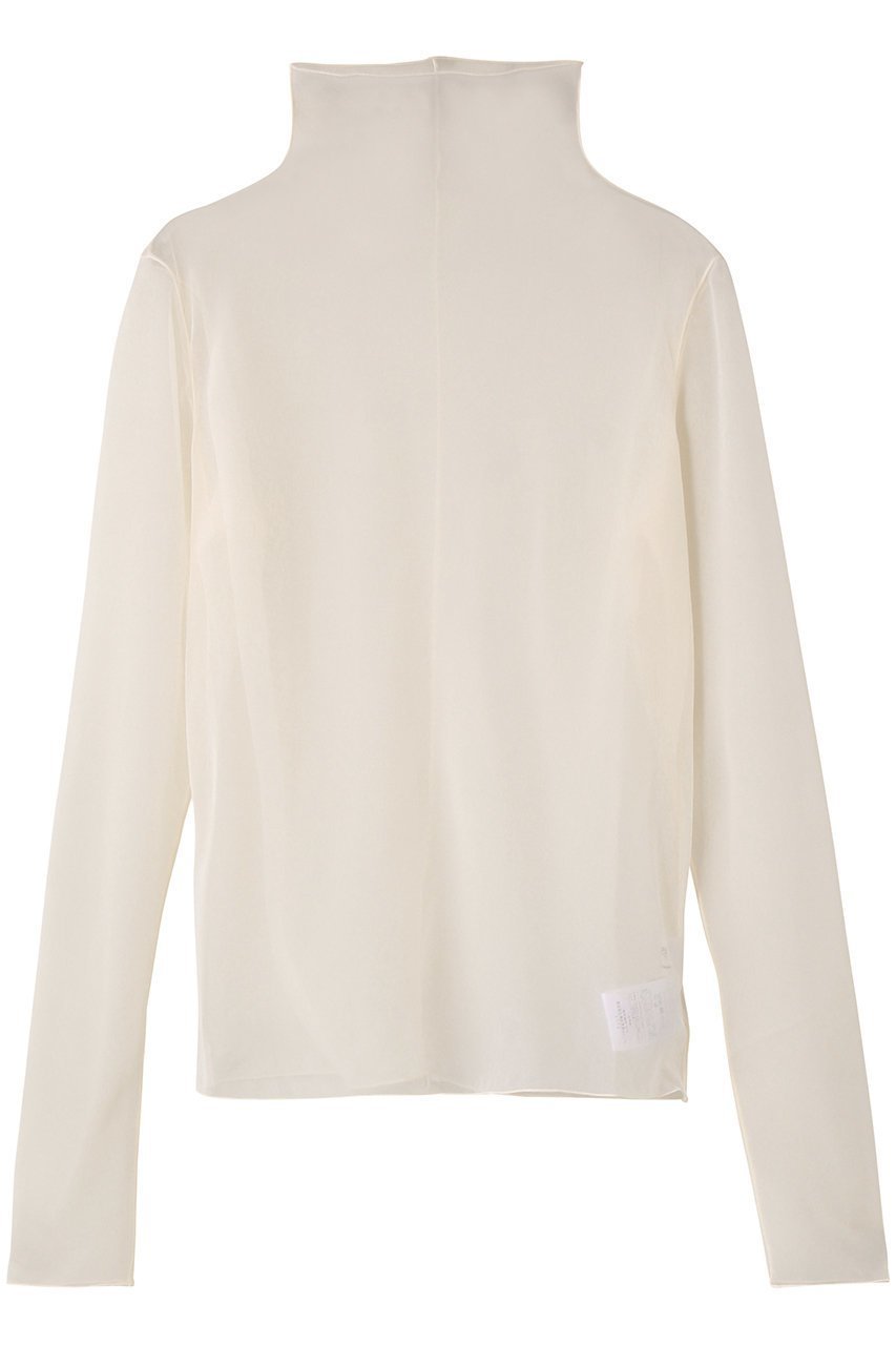 【プルミエ アロンディスモン/1er Arrondissement】のシアーハイネックカットソー 人気、トレンドファッション・服の通販 founy(ファニー) 　ファッション　Fashion　レディースファッション　Fashion for Women　トップス・カットソー　Cut & Sew Tops　シャツ・ブラウス・オフィスカジュアル　Elegant Blouses & Button-Ups　ロングTシャツ・Tシャツ　Longline T-Shirts & Tees　カットソー・ベーシックTシャツ　Cut-and-Sewn Tops / Stretch Tees & Basics　カットソー　Cut and Sewn Top　カーディガン　Cardigan, Knitwear　キャミソール　Camisole, Spaghetti Strap Top　シンプル　Simple, Minimal　スリーブ　Sleeve, Long Sleeve / Short Sleeve　トレンド　Trend, Trending Now　ハイネック　High Neck, Mock Neck　ロング　Long, Long-Length　エレガント 上品　Elegant　 other-1|ID: prp329100004929581 ipo3291000000036995084