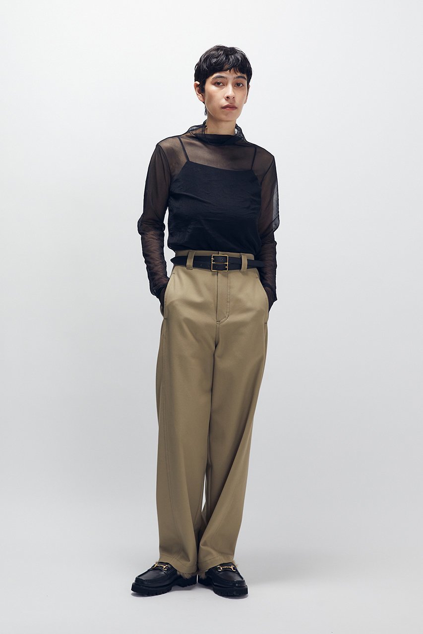 【プルミエ アロンディスモン/1er Arrondissement】のシアーハイネックカットソー 人気、トレンドファッション・服の通販 founy(ファニー) 　ファッション　Fashion　レディースファッション　Fashion for Women　トップス・カットソー　Cut & Sew Tops　シャツ・ブラウス・オフィスカジュアル　Elegant Blouses & Button-Ups　ロングTシャツ・Tシャツ　Longline T-Shirts & Tees　カットソー・ベーシックTシャツ　Cut-and-Sewn Tops / Stretch Tees & Basics　カットソー　Cut and Sewn Top　カーディガン　Cardigan, Knitwear　キャミソール　Camisole, Spaghetti Strap Top　シンプル　Simple, Minimal　スリーブ　Sleeve, Long Sleeve / Short Sleeve　トレンド　Trend, Trending Now　ハイネック　High Neck, Mock Neck　ロング　Long, Long-Length　エレガント 上品　Elegant　other-7|ID: prp329100004929581 ipo3291000000036995099