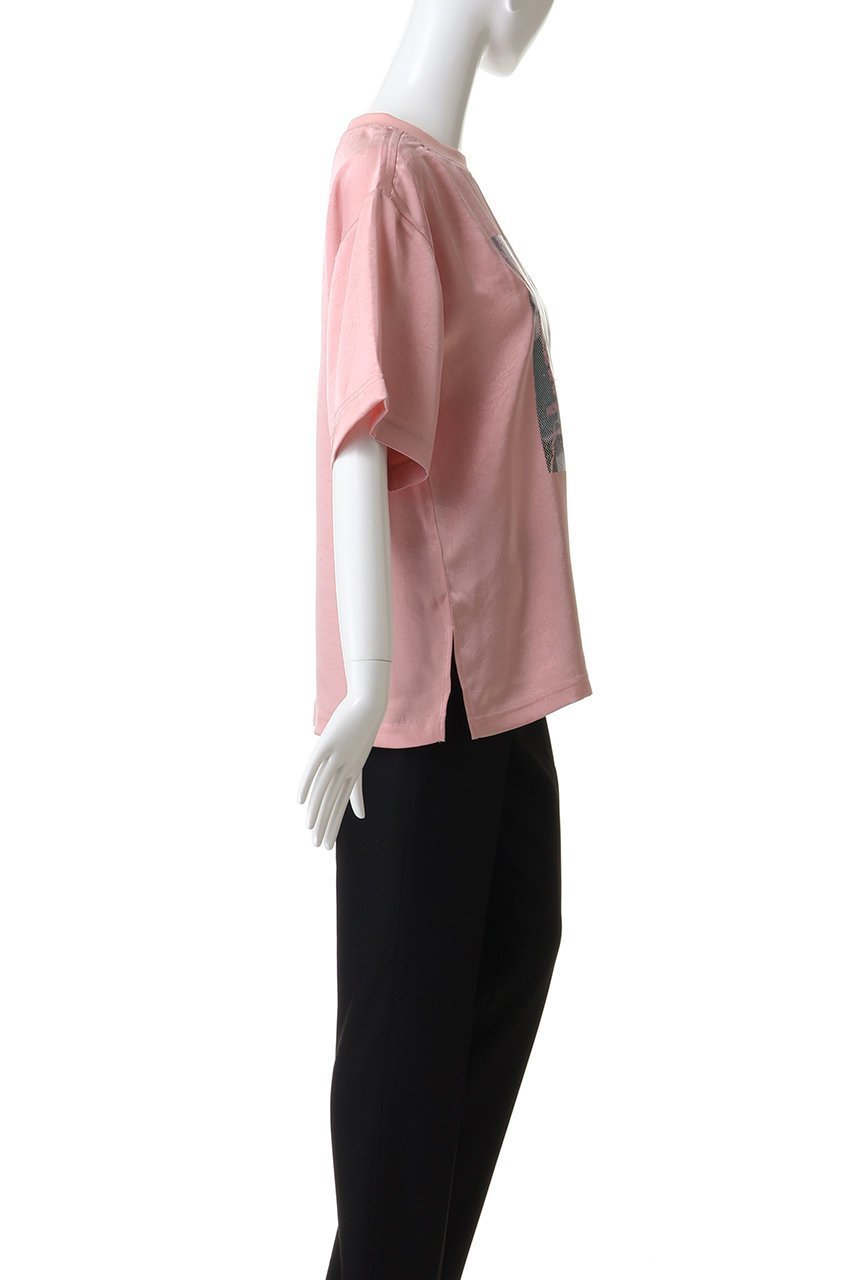 【メゾンスペシャル/MAISON SPECIAL】のDot Photo Print Satin T-Shirt/ドットフォトプリントサテンTシャツ 人気、トレンドファッション・服の通販 founy(ファニー) 　ファッション　Fashion　レディースファッション　Fashion for Women　トップス・カットソー　Cut & Sew Tops　シャツ・ブラウス・オフィスカジュアル　Elegant Blouses & Button-Ups　ロングTシャツ・Tシャツ　Longline T-Shirts & Tees　カットソー・ベーシックTシャツ　Cut-and-Sewn Tops / Stretch Tees & Basics　サテン　Satin, Glossy Fabric　ショート　Short, Short Length　スリーブ　Sleeve, Long Sleeve / Short Sleeve　ドット　Polka Dot, Dot Pattern　プリント　Print, Printed Pattern　other-3|ID: prp329100004929591 ipo3291000000036995189