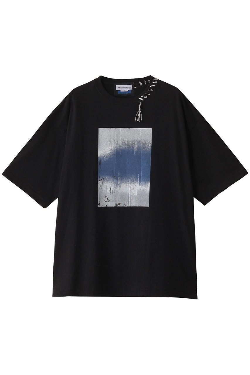 【メゾンスペシャル/MAISON SPECIAL】の【UNISEX】スクエアハンドプリントTシャツ 人気、トレンドファッション・服の通販 founy(ファニー) 　ファッション　Fashion　レディースファッション　Fashion for Women　トップス・カットソー　Cut & Sew Tops　シャツ・ブラウス・オフィスカジュアル　Elegant Blouses & Button-Ups　ロングTシャツ・Tシャツ　Longline T-Shirts & Tees　カットソー・ベーシックTシャツ　Cut-and-Sewn Tops / Stretch Tees & Basics　ユニセックス　Unisex, Genderless　ショート　Short, Short Length　スクエア　Square, Square Shape　ストリング　String, Drawstring　スリーブ　Sleeve, Long Sleeve / Short Sleeve　フロント　Front, Front Design　プリント　Print, Printed Pattern　ルーズ　Loose, Oversized　 other-1|ID: prp329100004929604 ipo3291000000036995303