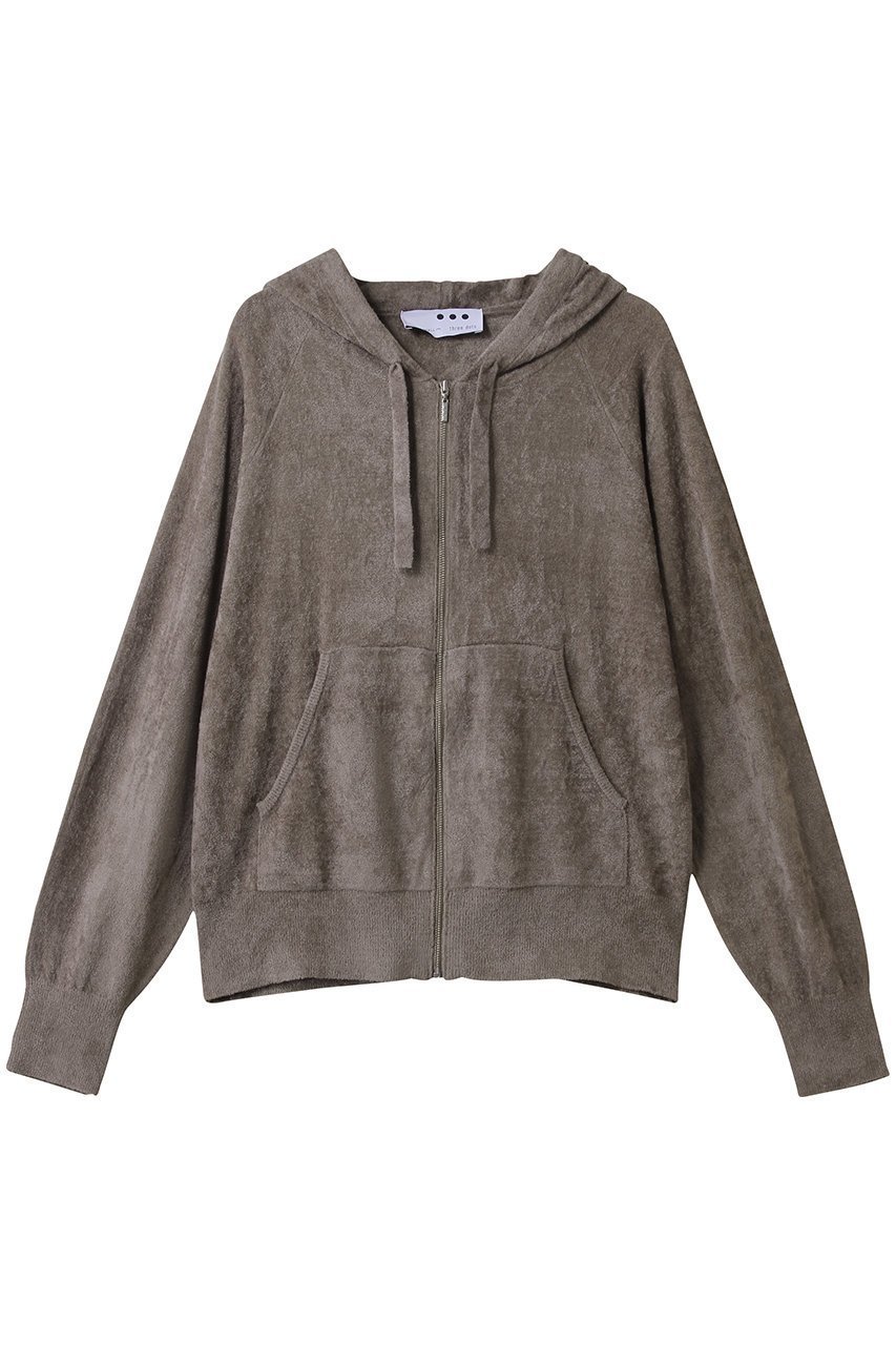 【スリー ドッツ/three dots】のベロアセーター ジップアップフーディ インテリア・キッズ・メンズ・レディースファッション・服の通販 founy(ファニー) 　ファッション　Fashion　レディースファッション　Fashion for Women　トップス・カットソー　Cut & Sew Tops　シャツ・ブラウス・オフィスカジュアル　Elegant Blouses & Button-Ups　レディースパーカー・カジュアルフーディー　Casual Hoodies & Sweatshirts　ロングTシャツ・Tシャツ　Longline T-Shirts & Tees　スウェット・クルーネックトップス　Sweatshirts & Crewnecks / Relaxed Fit Sweat Tops　カットソー・ベーシックTシャツ　Cut-and-Sewn Tops / Stretch Tees & Basics　ベロアトップス　Velour Tops / Velvet-Look Items　おすすめ　Recommended / Our Picks　シンプル　Simple, Minimal　セットアップ　Set-Up, Coordinated Outfit　セーター　Sweater, Knitwear　ベロア　Velour, Soft Velvet　モカ|ID: prp329100004929612 ipo3291000000036995424