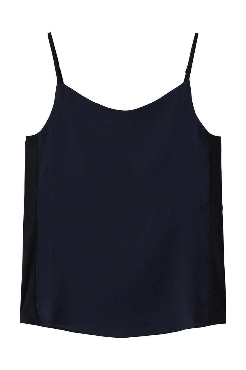 【アナイ/ANAYI】のベア天サテンコンビキャミソール インテリア・キッズ・メンズ・レディースファッション・服の通販 founy(ファニー) 　ファッション　Fashion　レディースファッション　Fashion for Women　トップス・カットソー　Cut & Sew Tops　キャミソール&ノースリーブ　Camisoles & Sleeveless Tops　シャツ・ブラウス・オフィスカジュアル　Elegant Blouses & Button-Ups　ロングTシャツ・Tシャツ　Longline T-Shirts & Tees　カットソー・ベーシックTシャツ　Cut-and-Sewn Tops / Stretch Tees & Basics　なめらか　Smooth, Silky Texture　インナー　Innerwear　カットソー　Cut and Sewn Top　キャミソール　Camisole, Spaghetti Strap Top　コンビ　Combo, Combination Style　サテン　Satin, Glossy Fabric　シンプル　Simple, Minimal　タンク　Tank Top, Sleeveless Top　ネイビー|ID: prp329100004929613 ipo3291000000036995438
